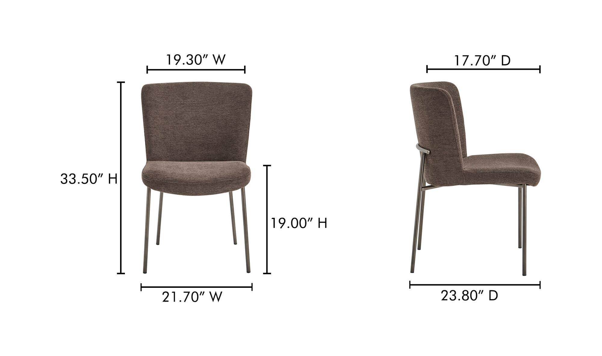 Moe's Home Early Dining Chair Dark Brown-Set Of Two - Image 10