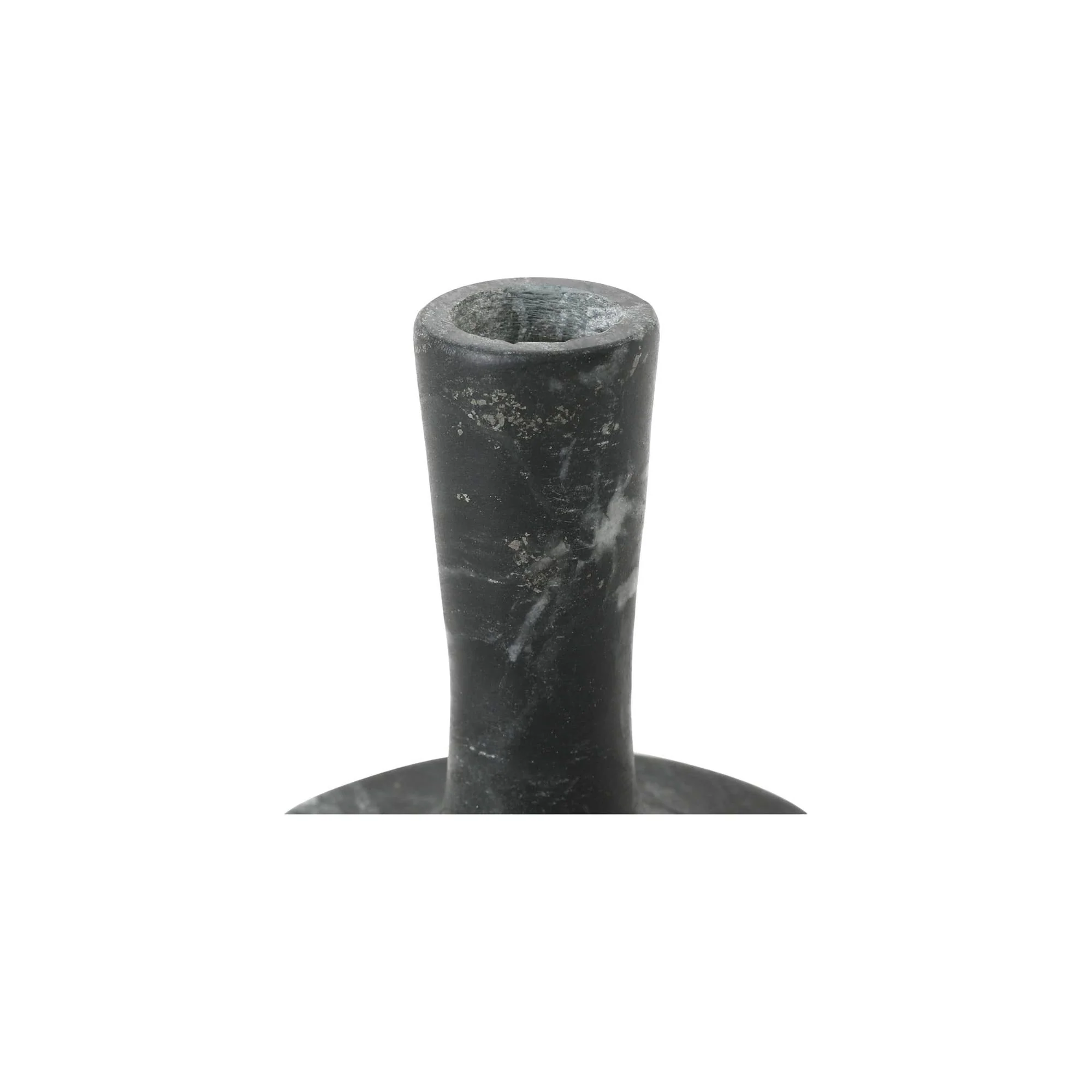 Moe's Home East Short Candle Holder Black Veined Marble - Image 5