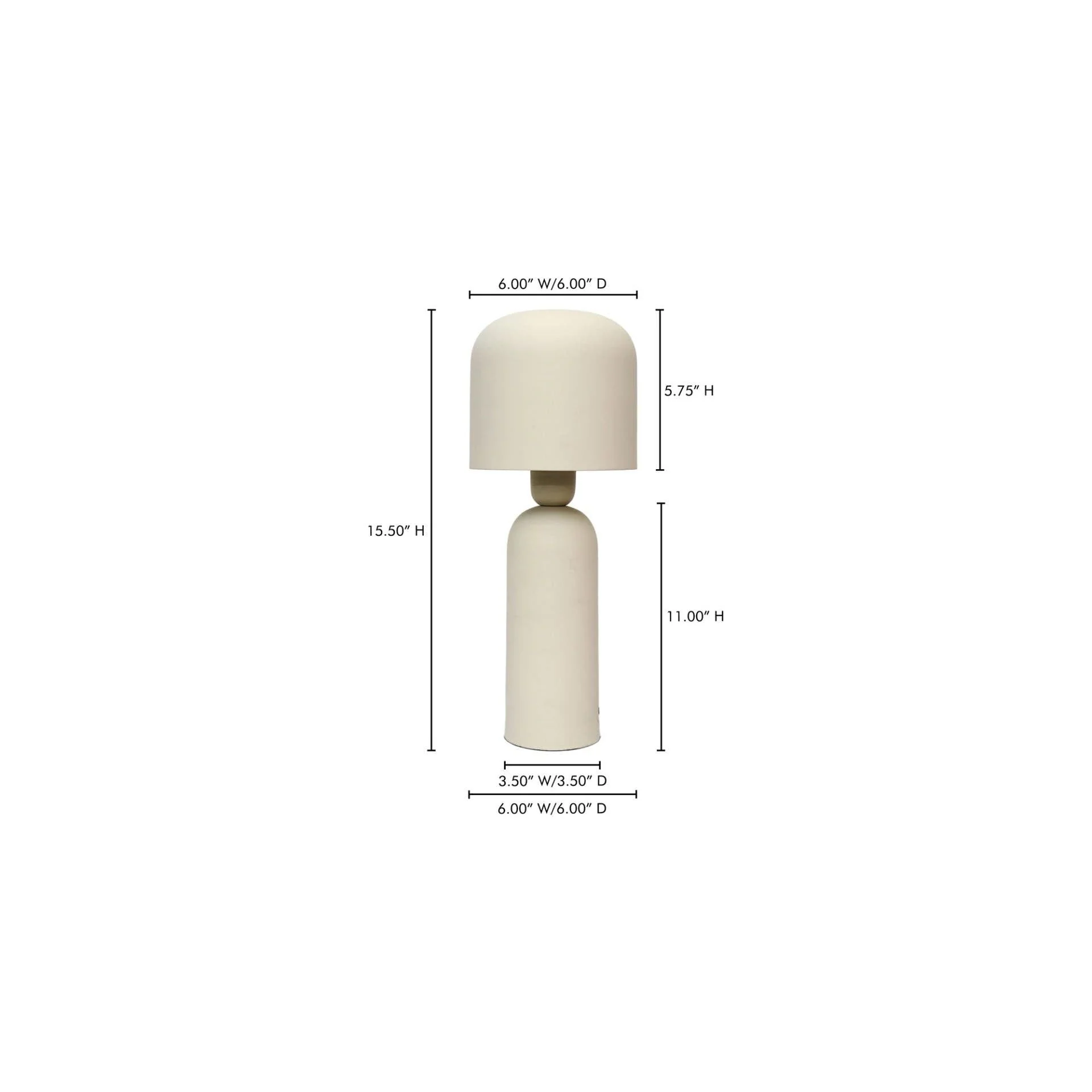 Moe's Home Echo Lamp Cream - Image 6