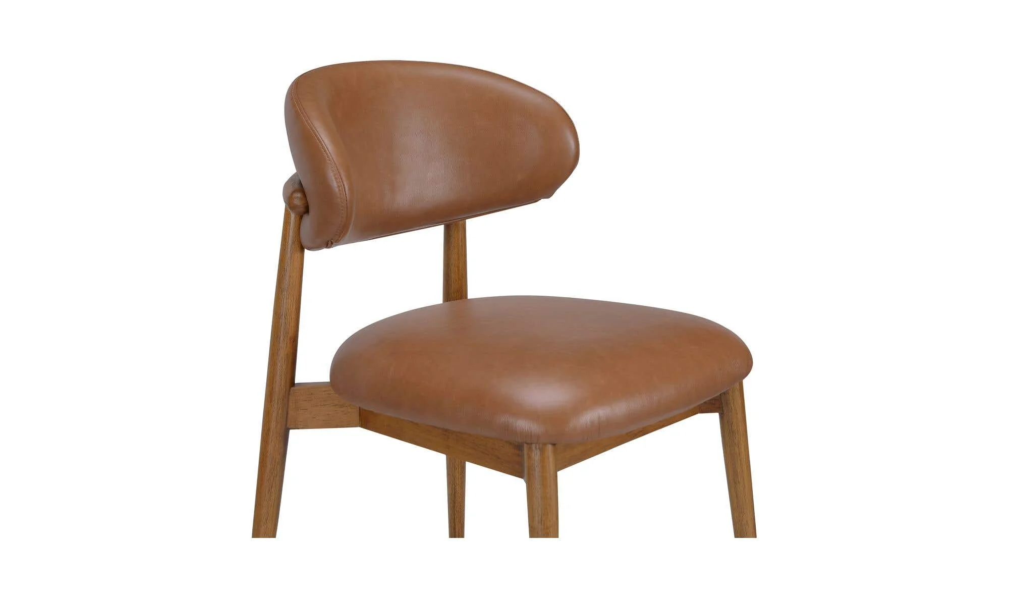 Moe's Home Ellie Dining Chair Brown Leather - Image 6