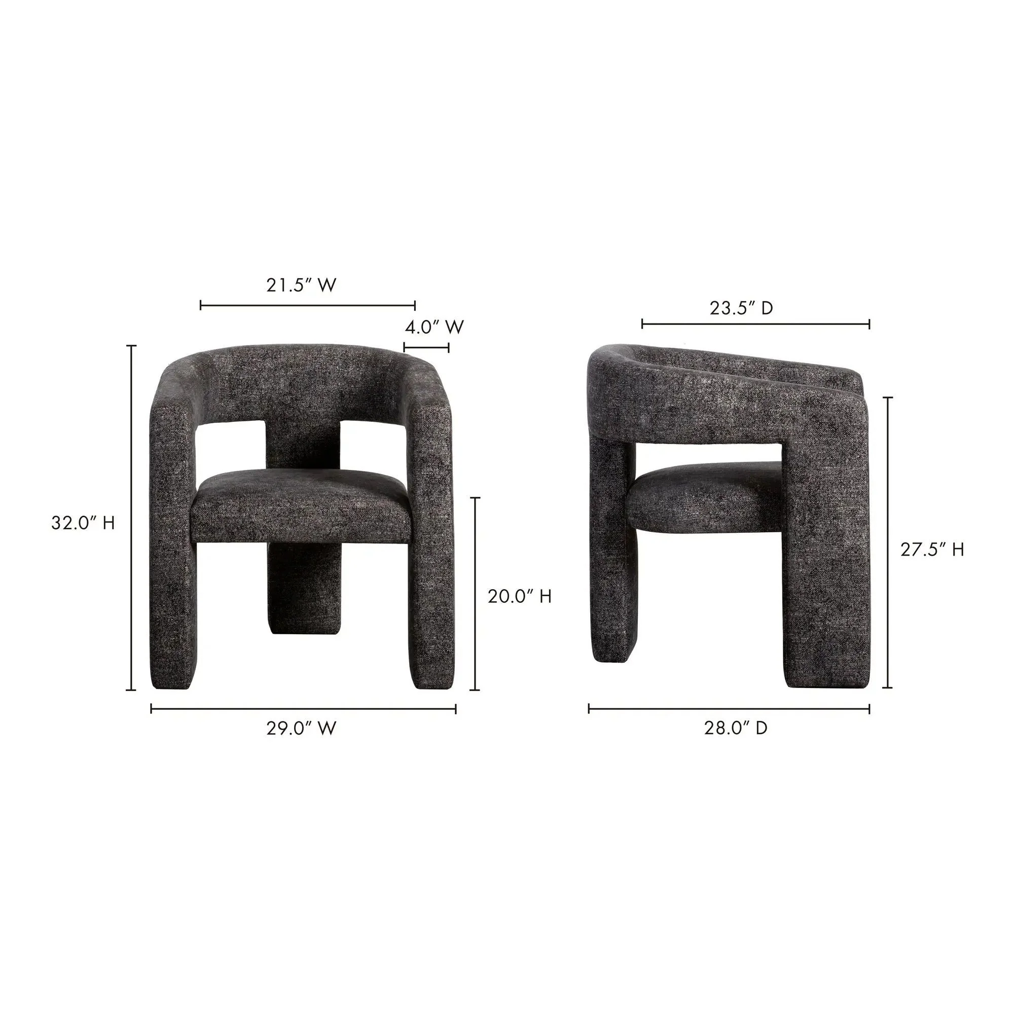 Moe's Home Collection Elo Black Chair - Image 11