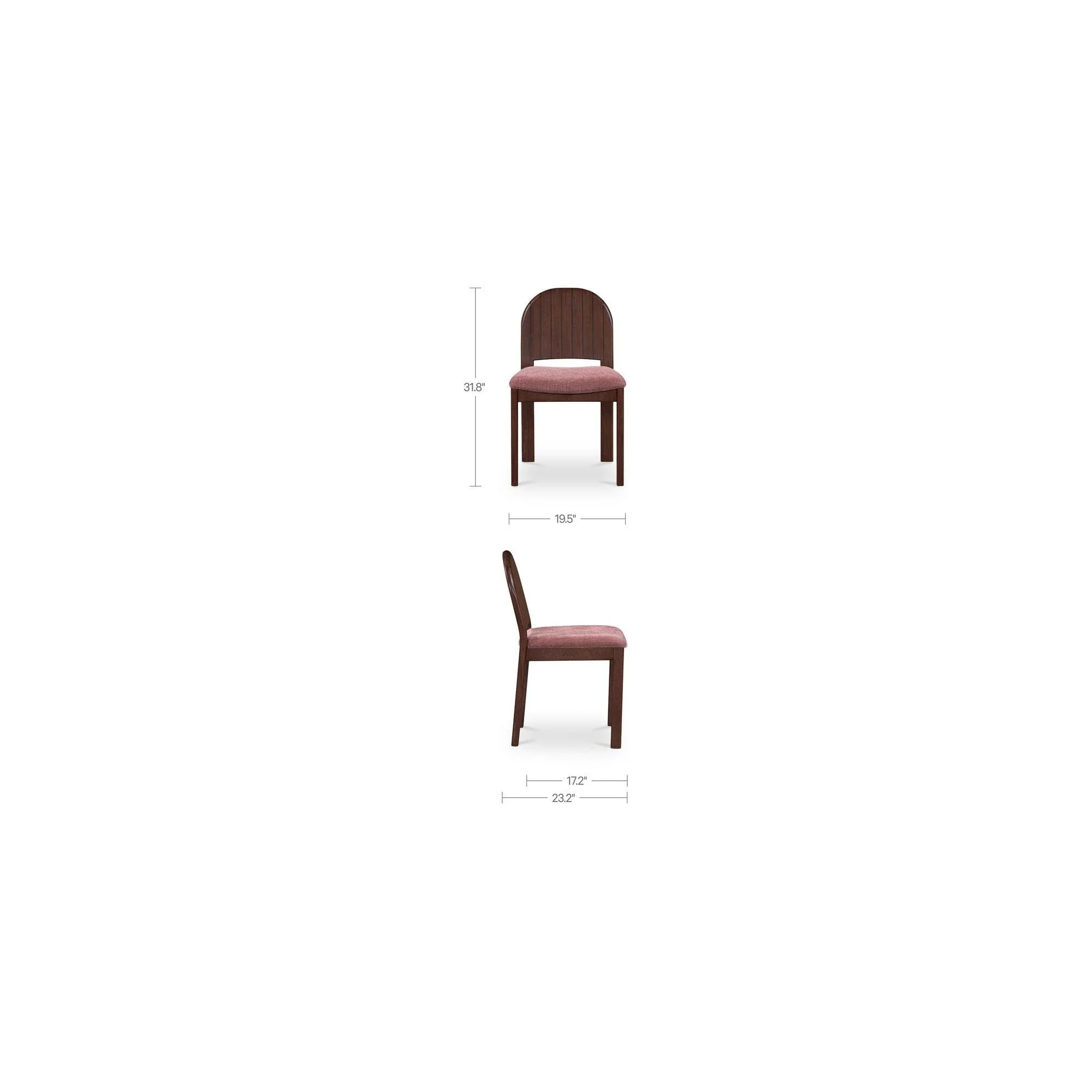 Moe's Home Emil Dining Chair Berry-Set of Two - Image 11