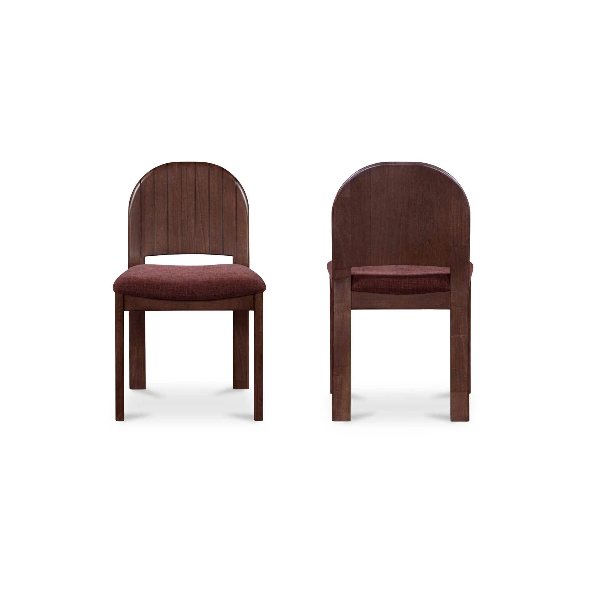 Moe's Home Emil Dining Chair Berry-Set of Two - Image 3