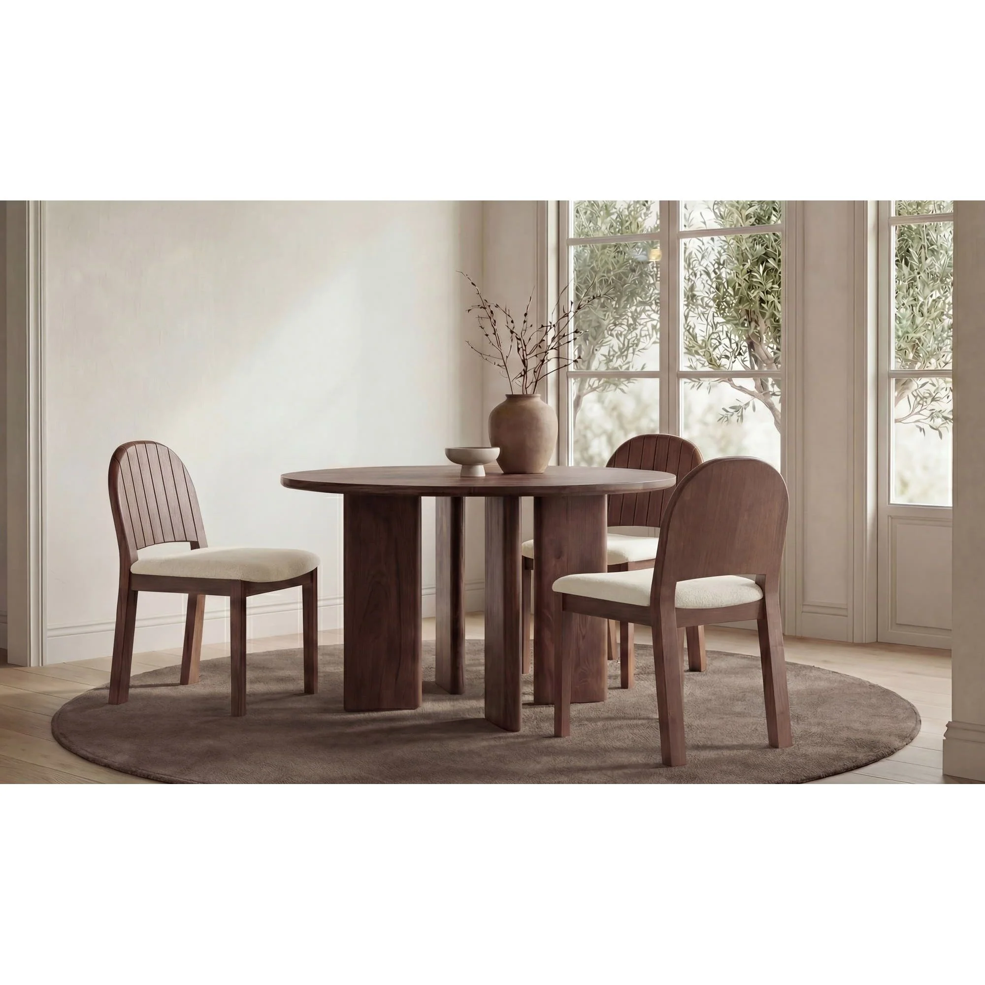 Moe's Home Emil Dining Chair Cream-Set of Two - Image 2