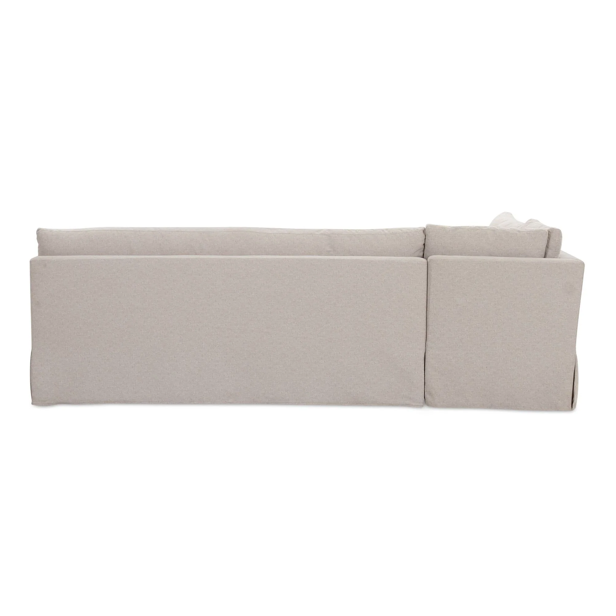 Moe's Home Fable Slipcover Dining Banquette L-Shape Beige 100.5 in. - Image 5