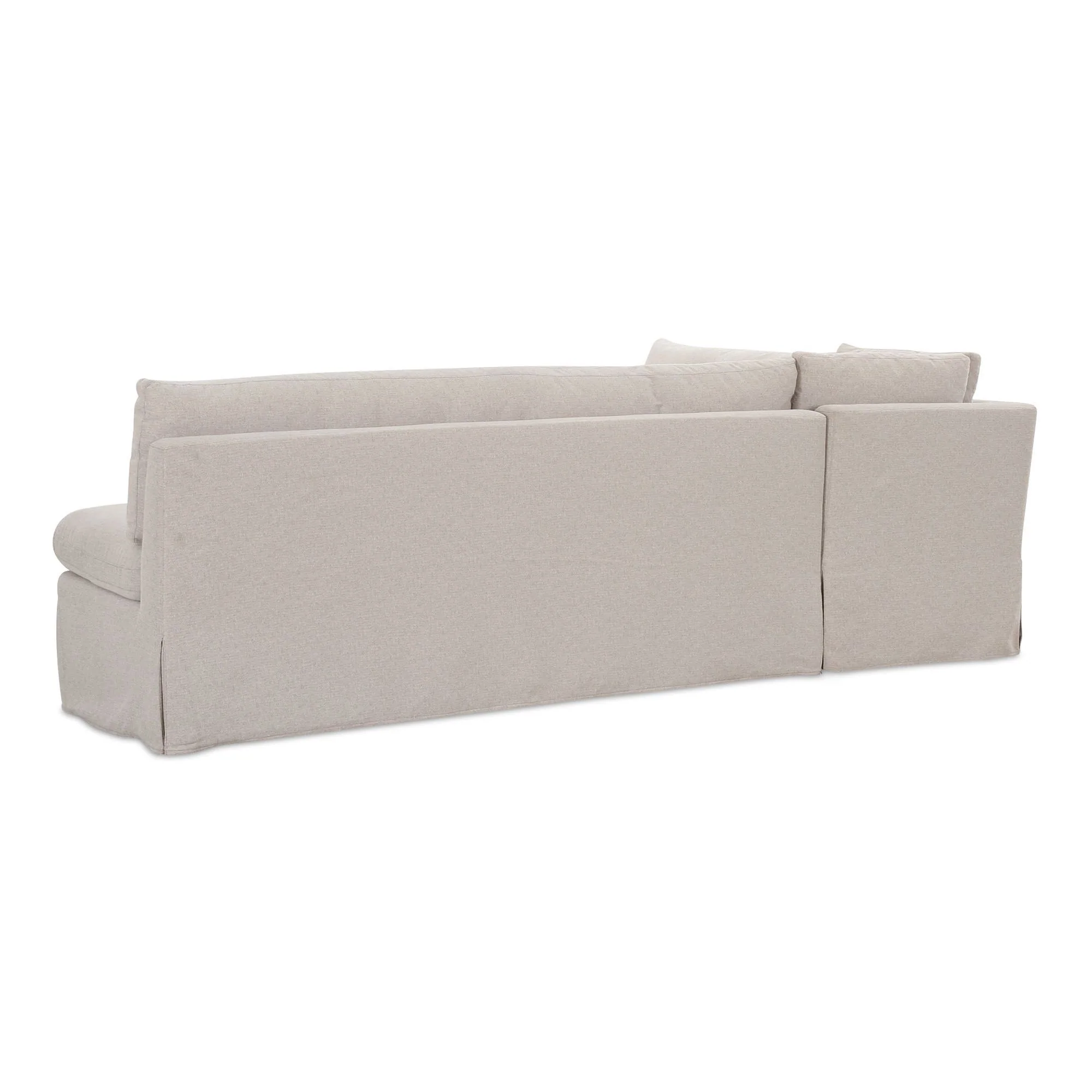 Moe's Home Fable Slipcover Dining Banquette L-Shape Beige 100.5 in. - Image 8