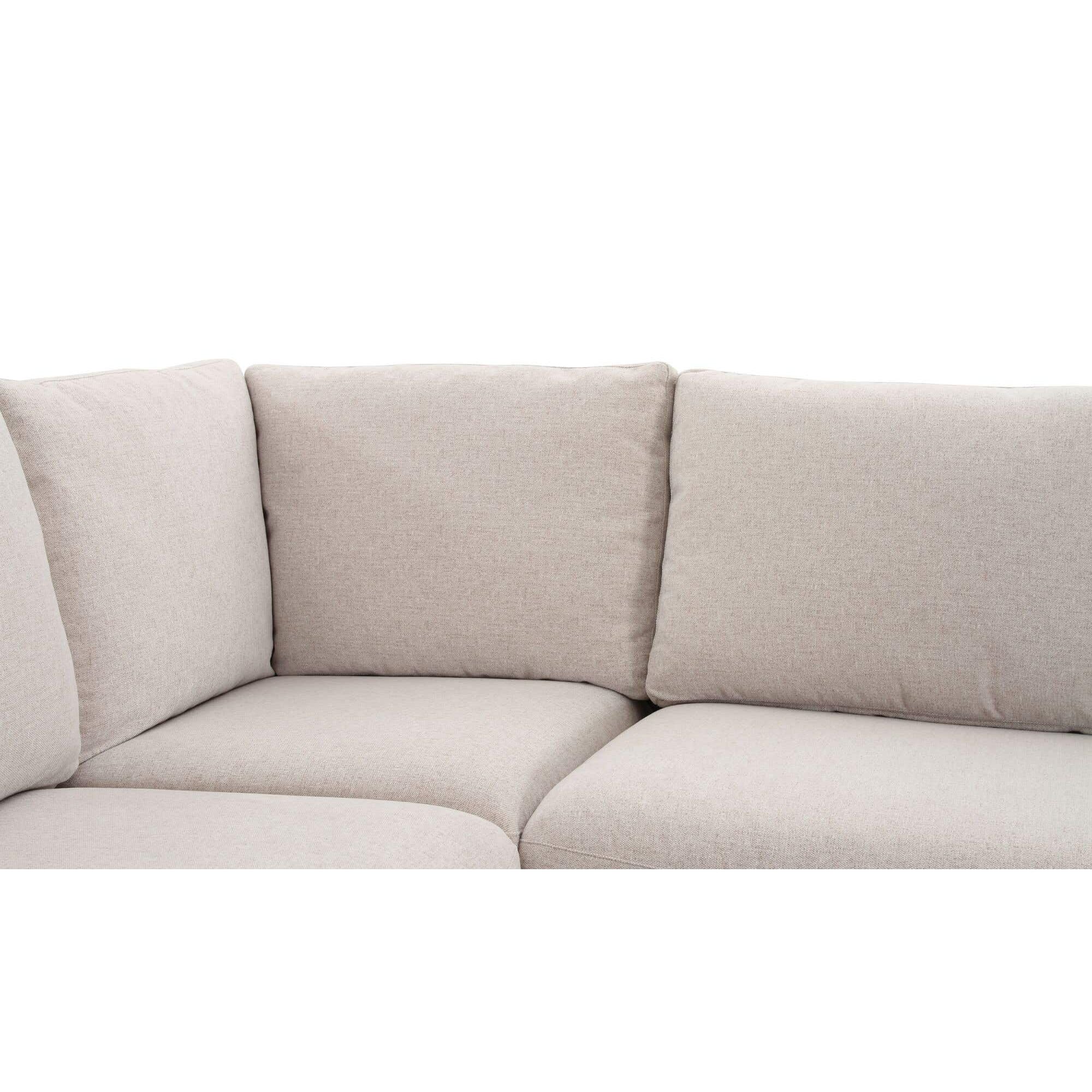 Moe's Home Fable Slipcover Dining Banquette U-Shape Beige 168 in. - Image 4