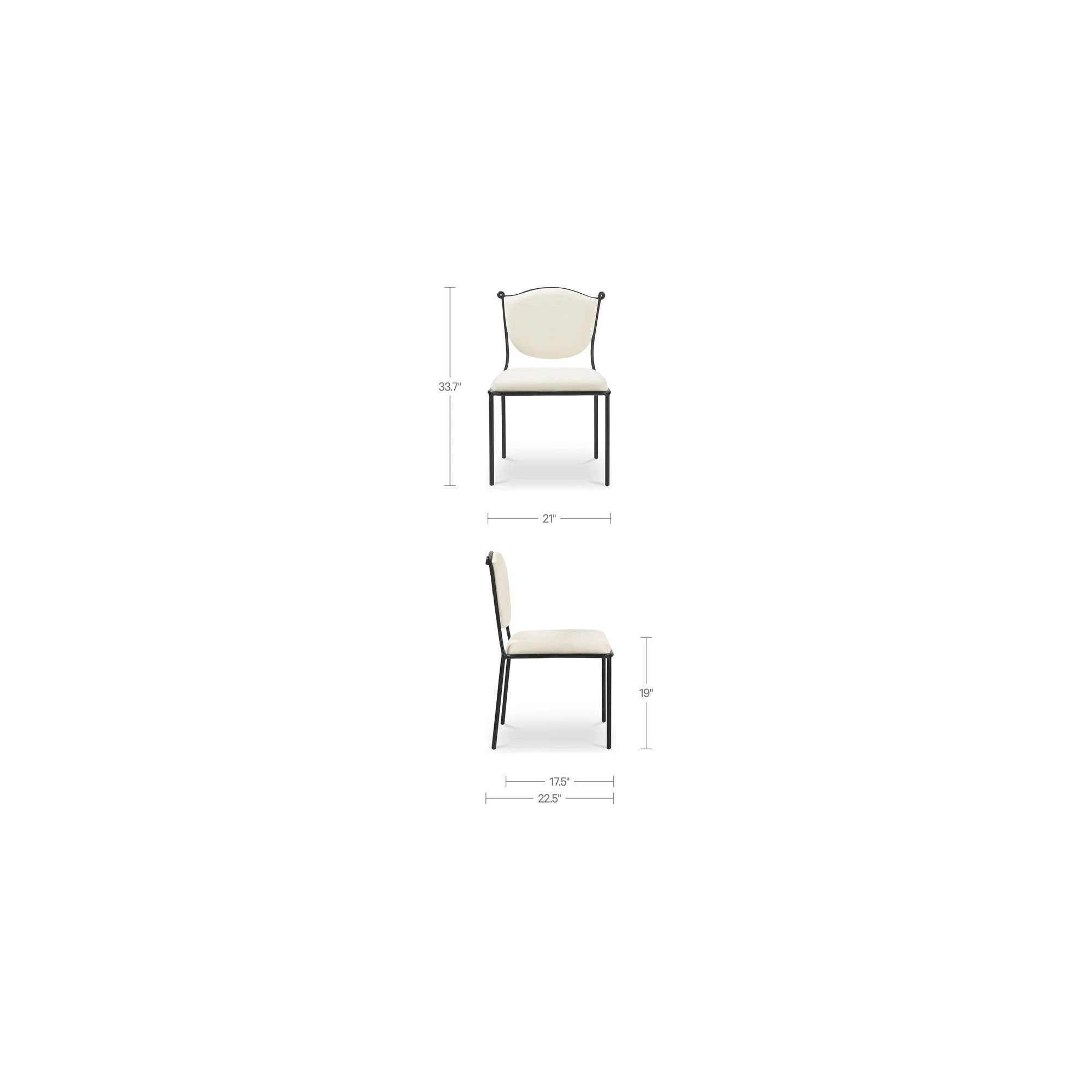 Moe's Home Ferris Dining Chair Cream - Image 12