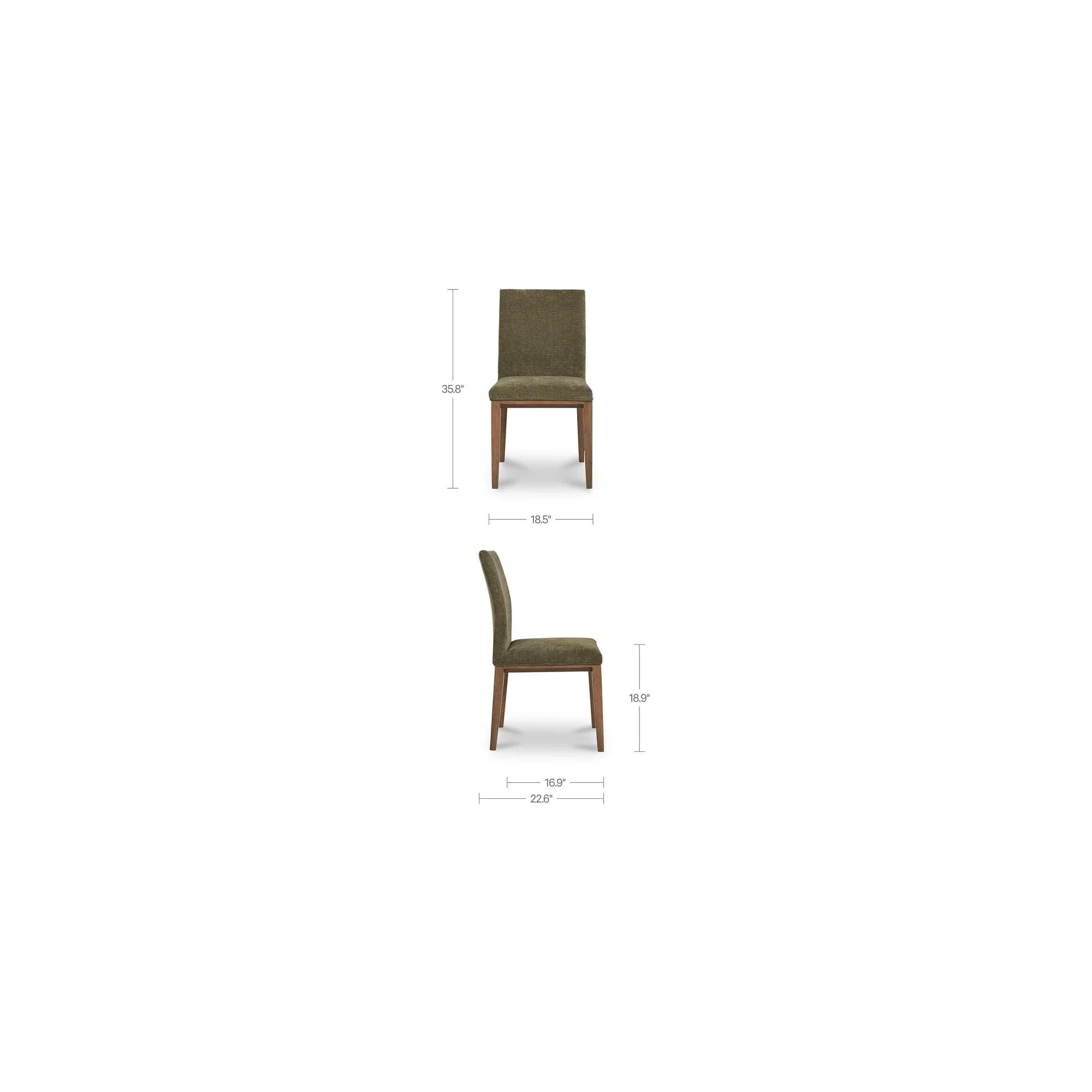 Moe's Home Frankie Dining Chair Olive-Set Of Two - Image 9
