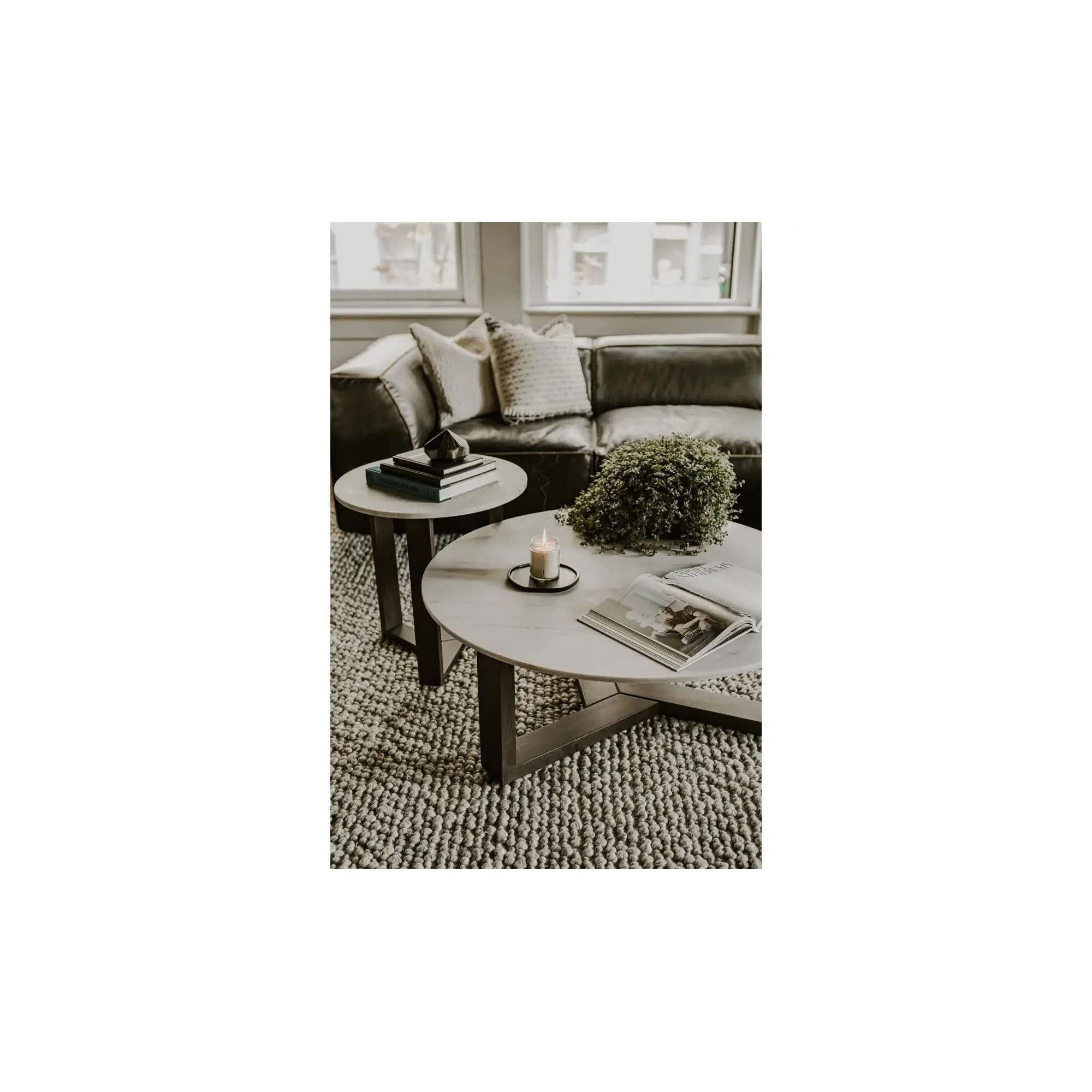 Moe's Home Collection Jinxx Charcoal Grey Side Table - Image 2