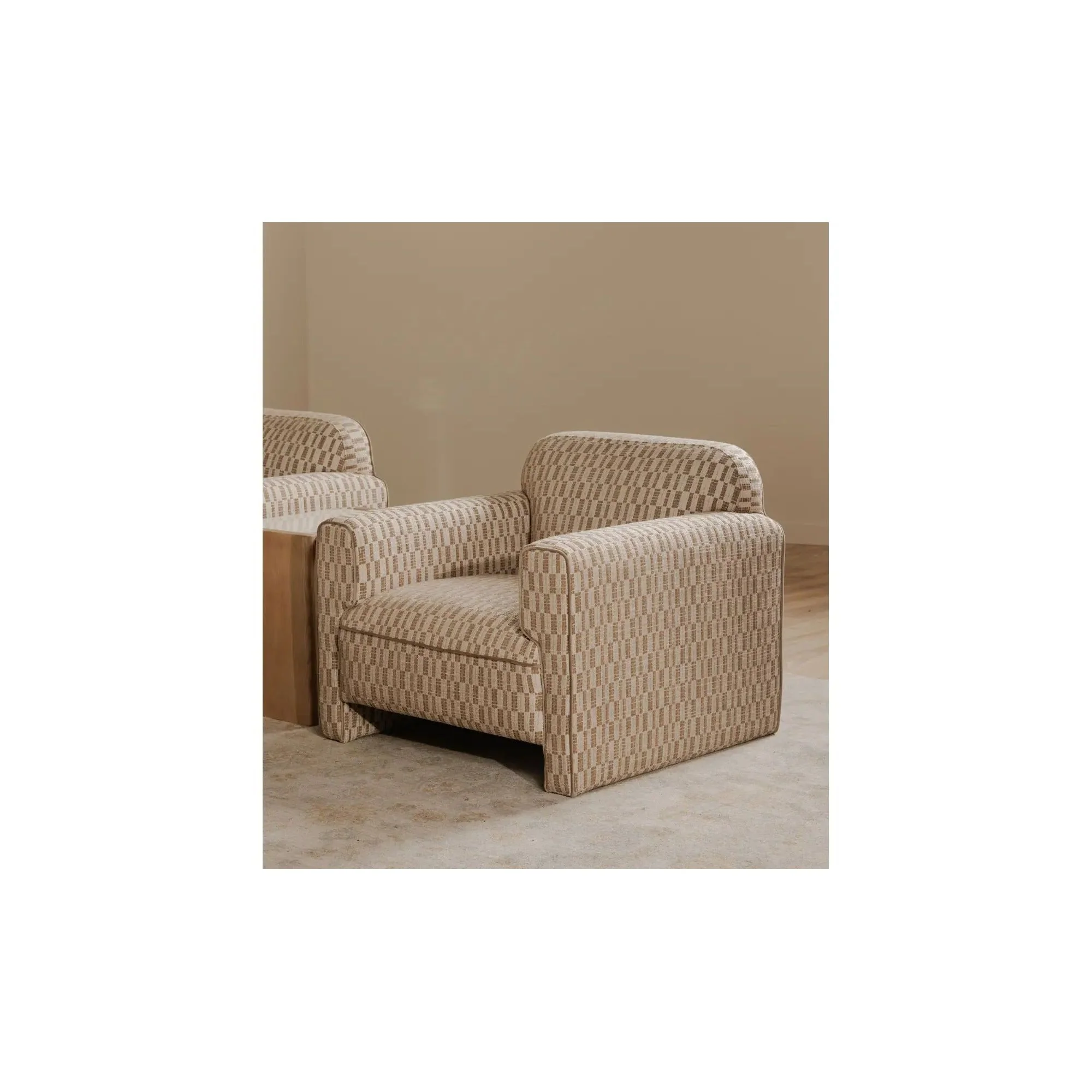 Moe's Home Collection Leo Taupe Accent Chair - Image 3