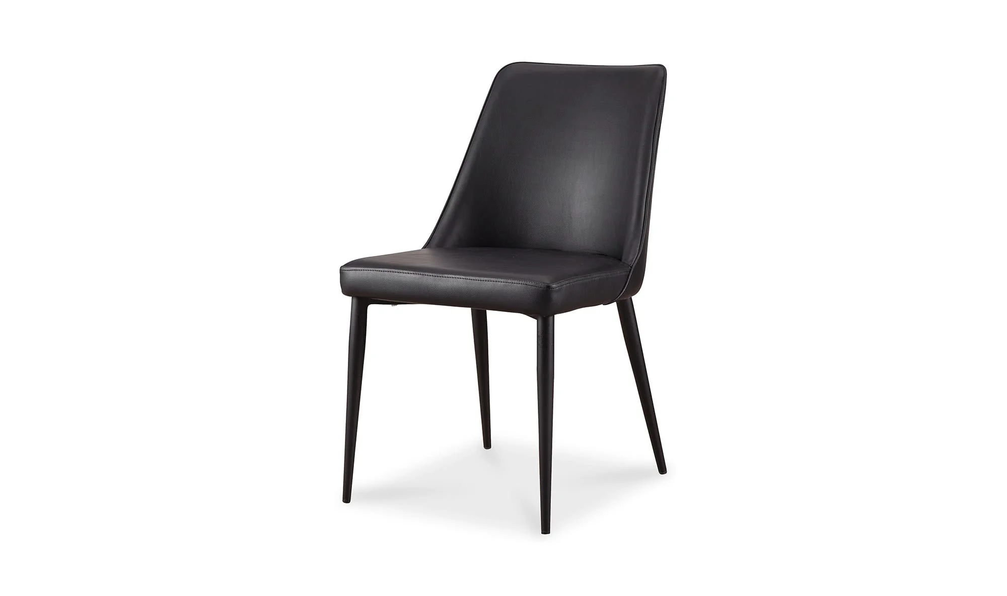 Moe's Home Lula Dining Chair Black Vegan Leather - Set Of Two - Image 7