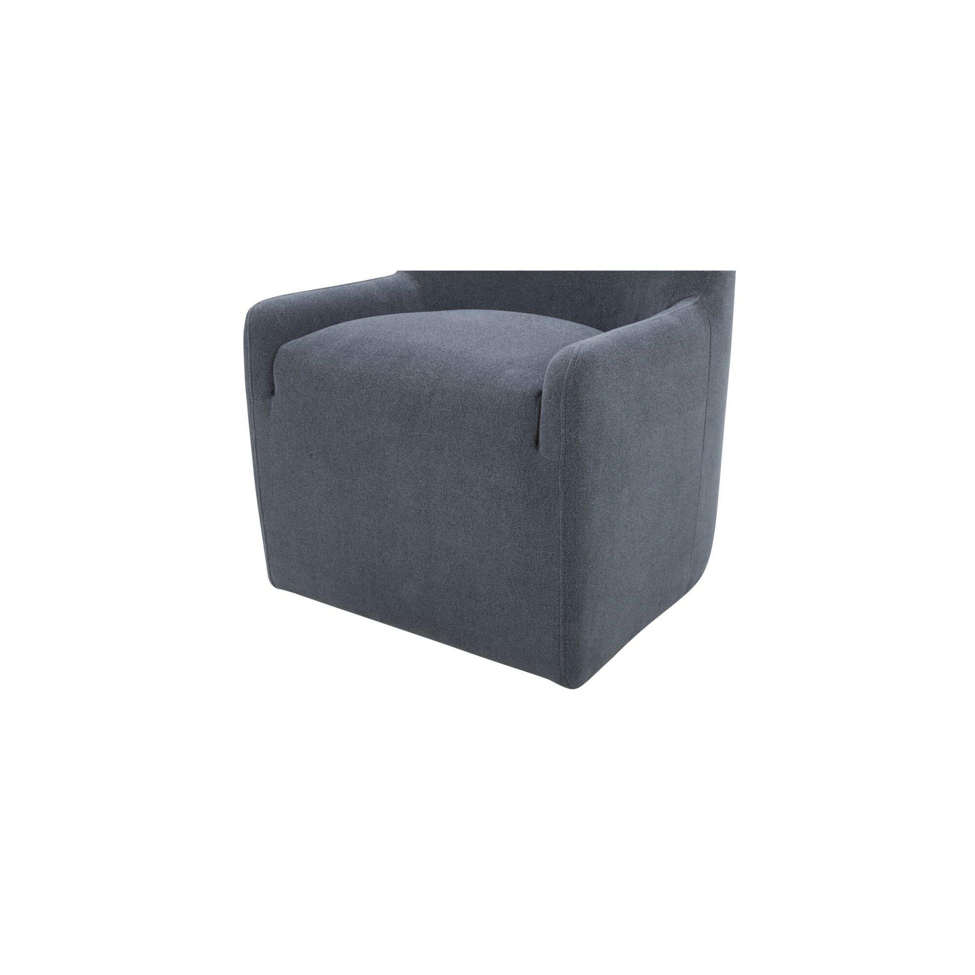 Moe's Home Maisie Rolling Dining Chair Slate Blue - Image 5