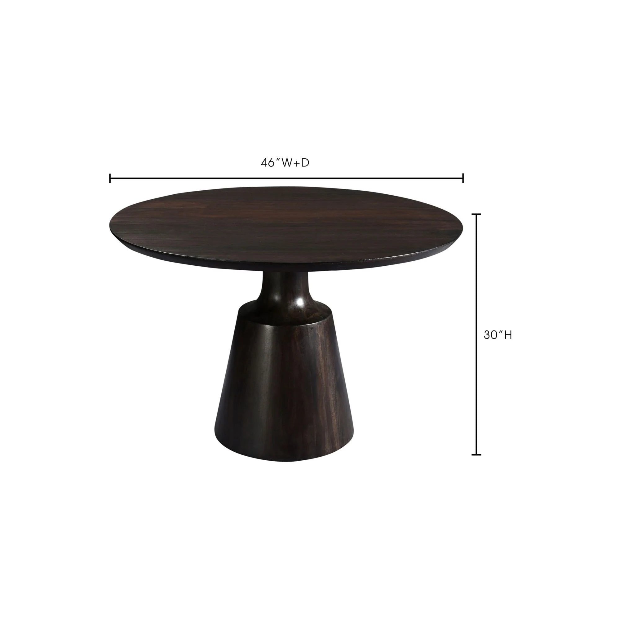 Moe's Home Myron Dining Table Dark Brown - Image 5