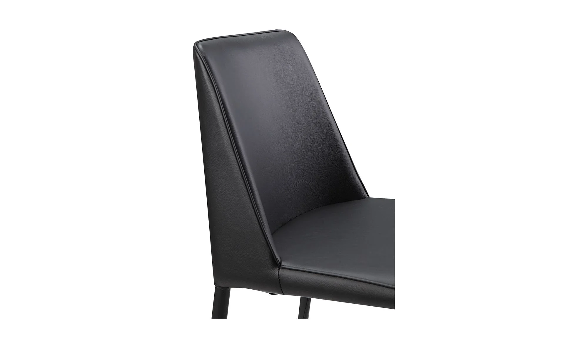 Moe's Home Nora Dining Chair Black Vegan Leather - Set Of Two - Image 9