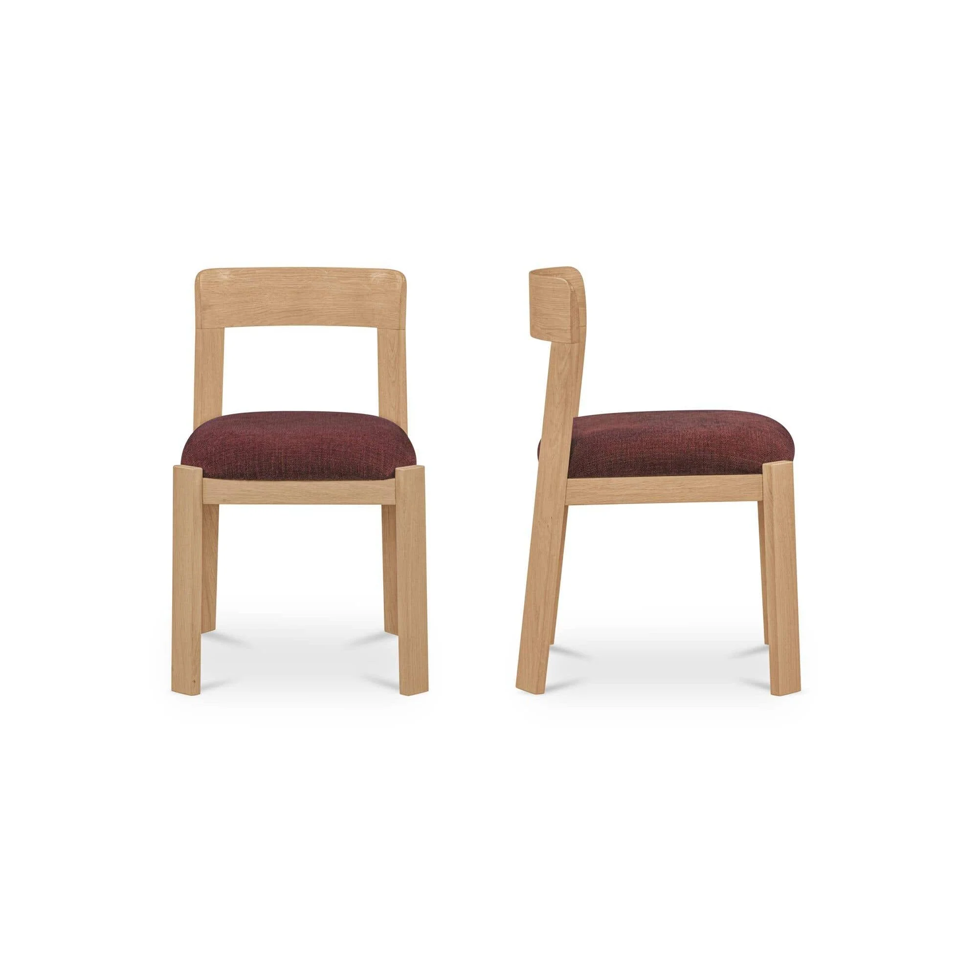 Moe's Home Oli Dining Chair Berry-Set of Two - Image 4