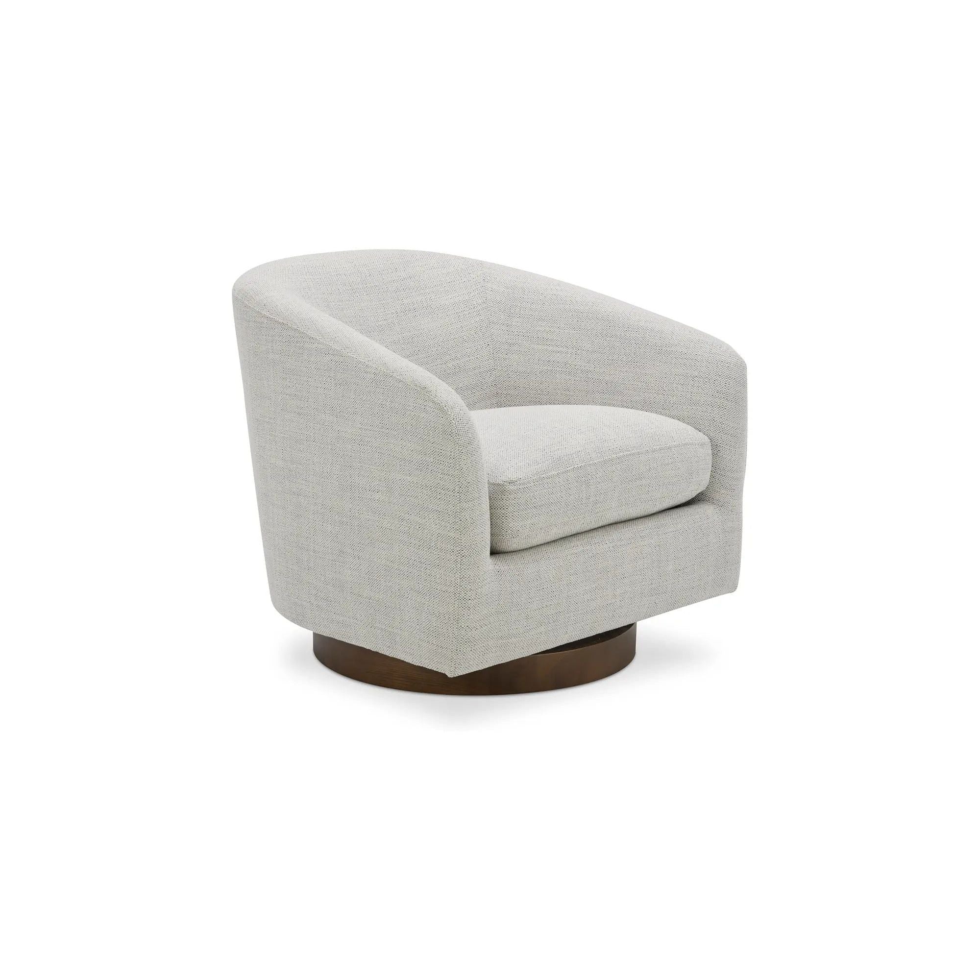 Moe's Home Collection Oscy White Swivel Chair - Image 5