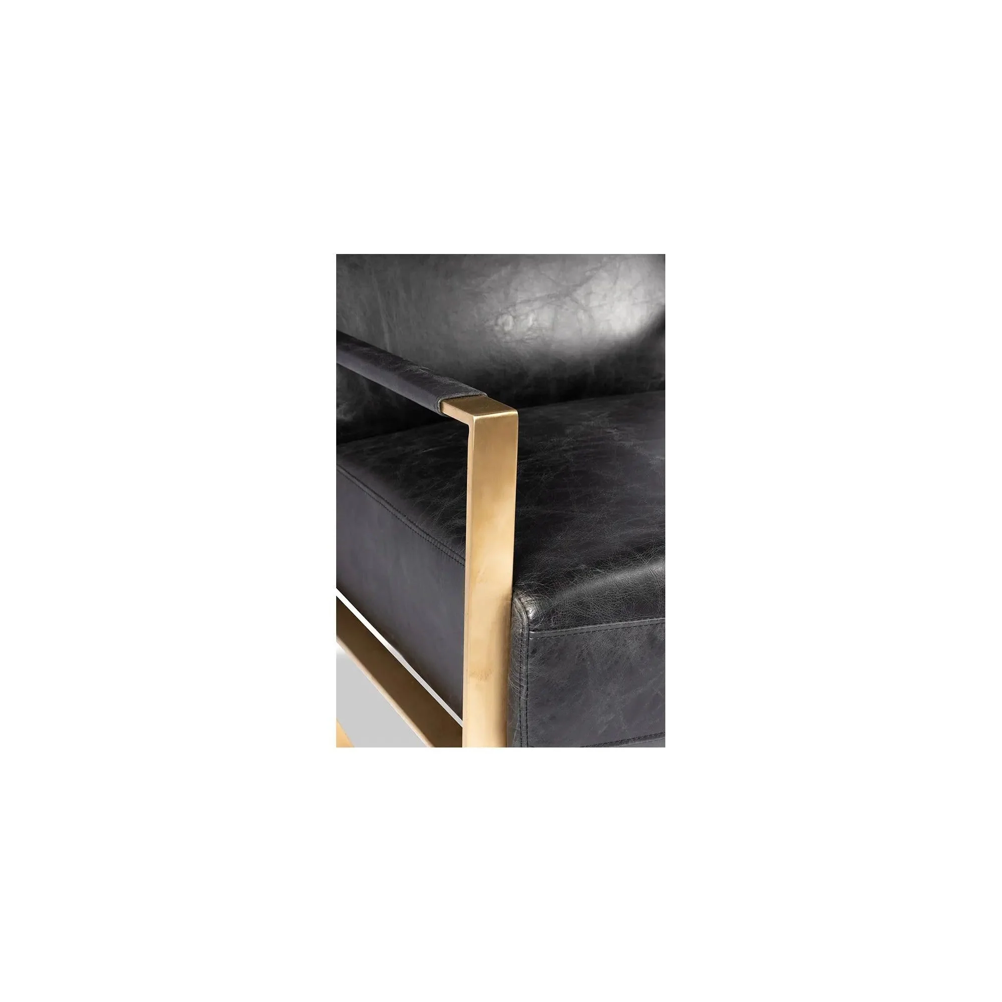 Moe's Home Collection Paradiso Black Leather Chair - Image 9