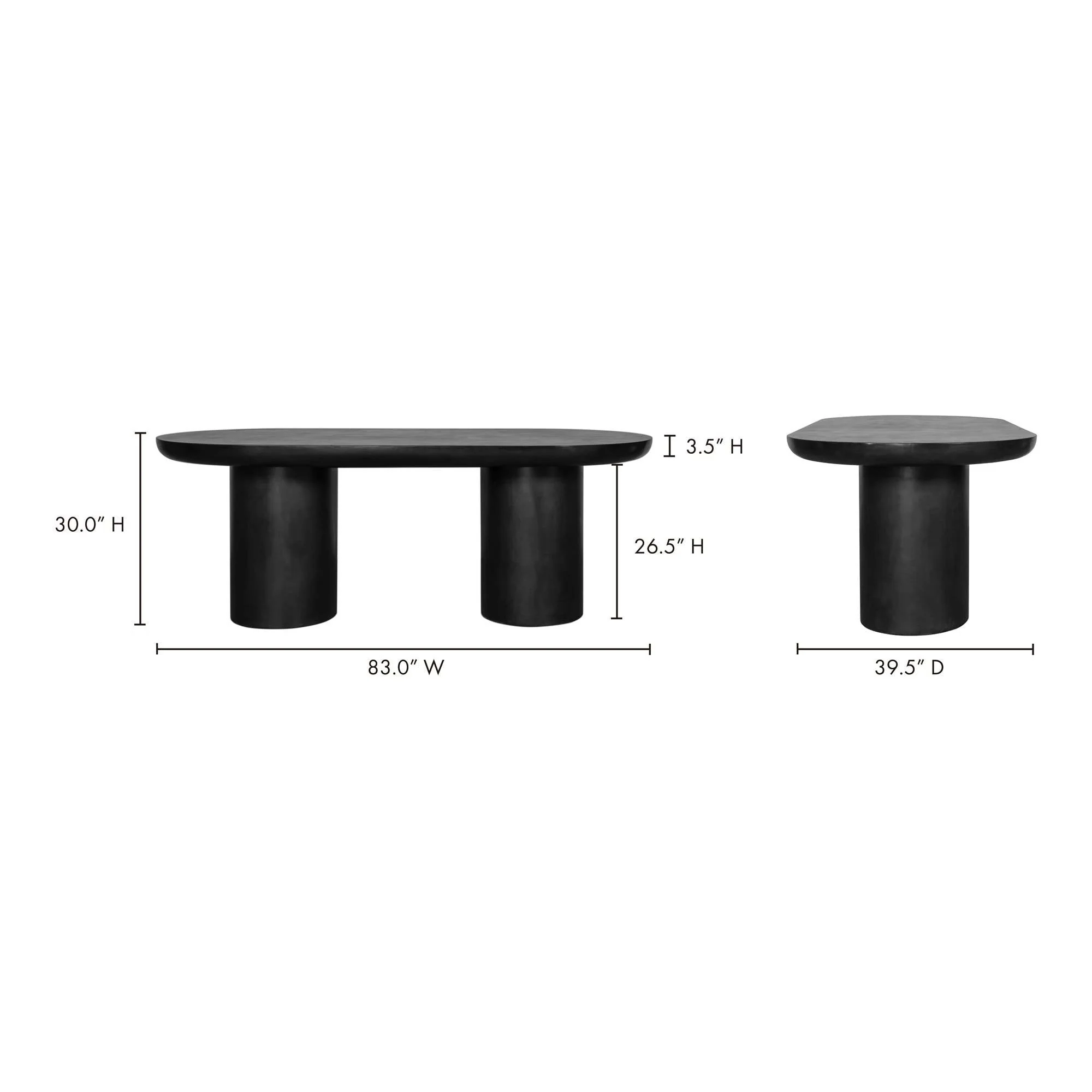 Moe's Home Rocca Dining Table Black - Image 9