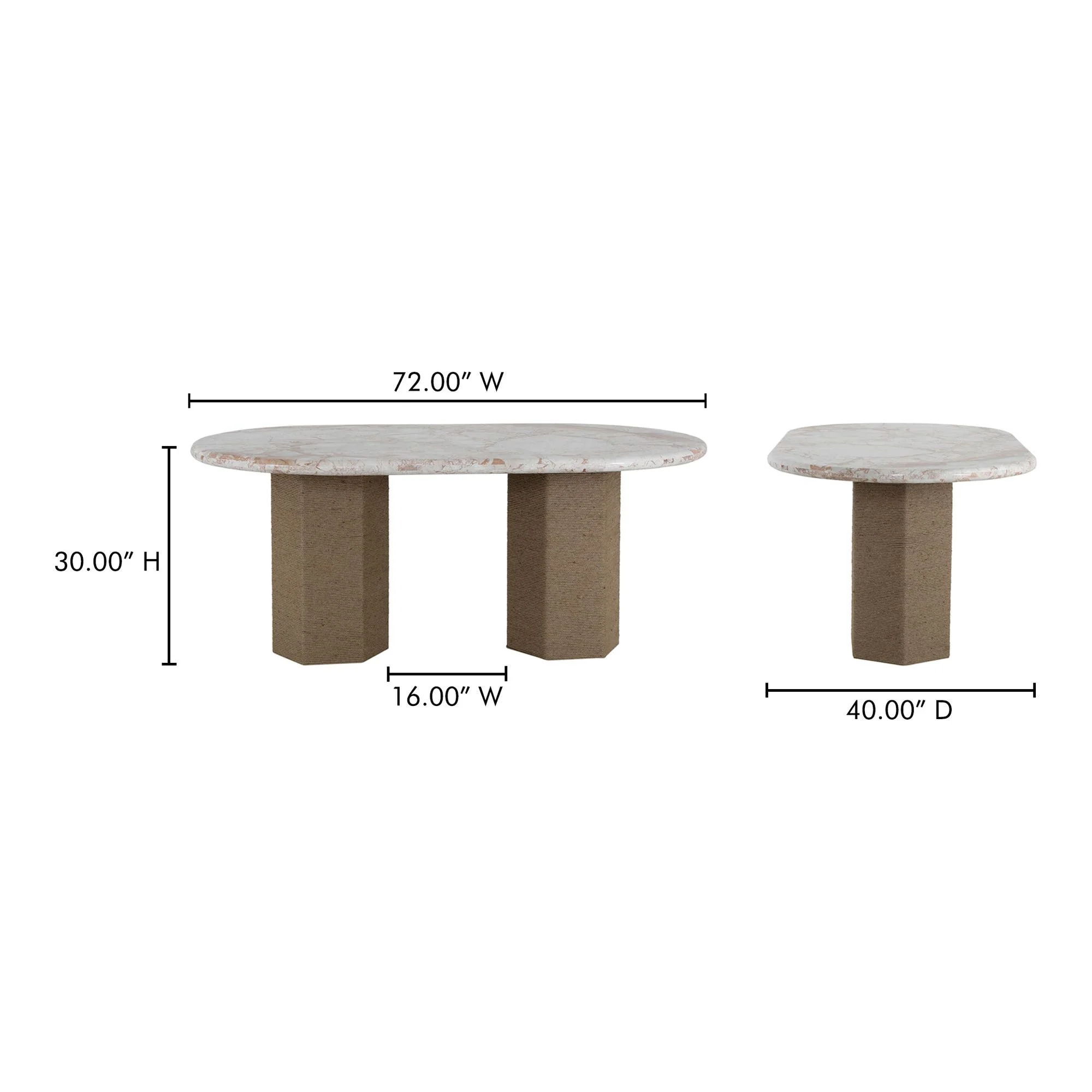 Moe's Home Sartoria Dining Table Breccia Marble - Image 16