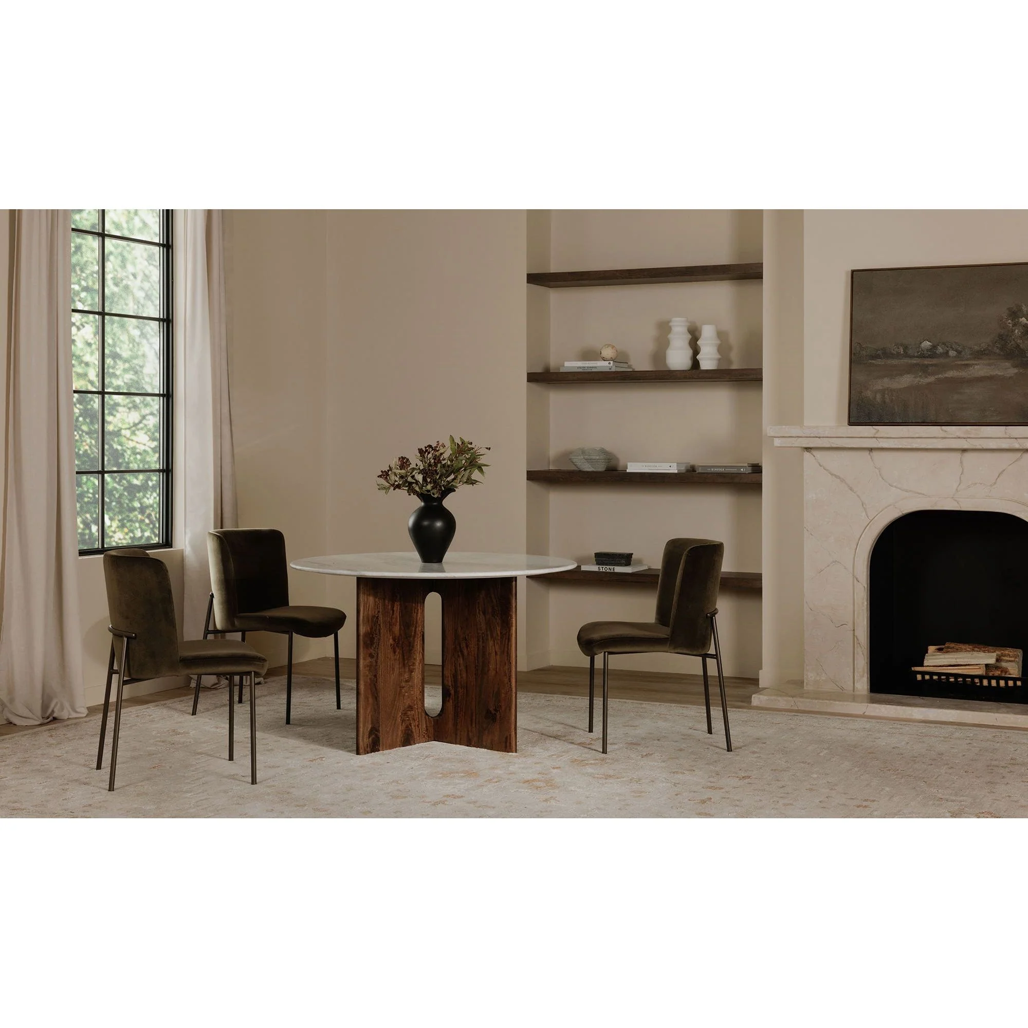Moe's Home Stanley Dining Table White Marble - Image 2