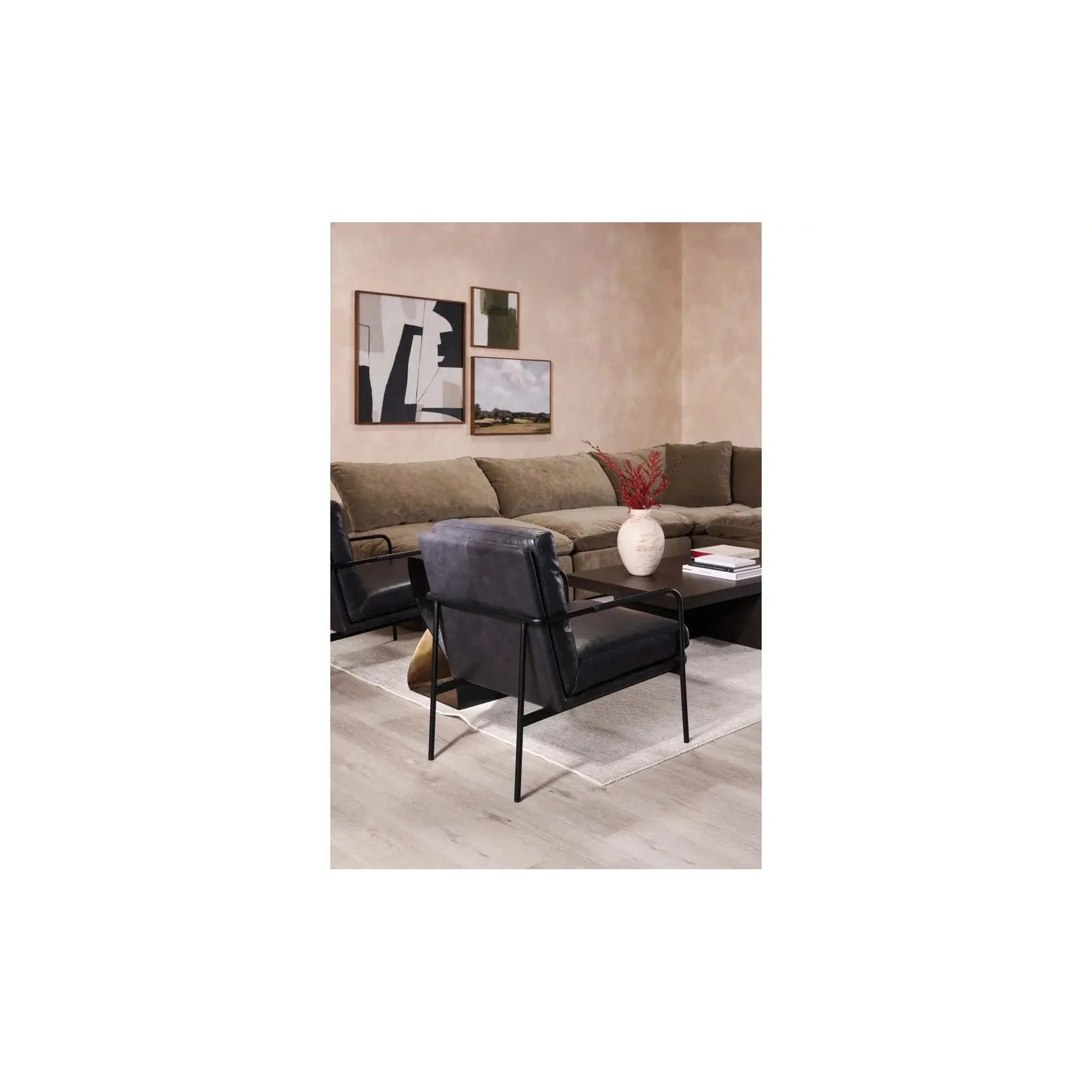 Moe's Home Collection Verlaine Raven Black Chair - Image 3