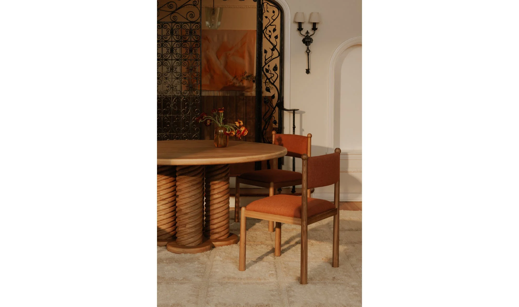 Moe's Home Villetta Dining Chair Deep Pink - Set Of Two - Image 4
