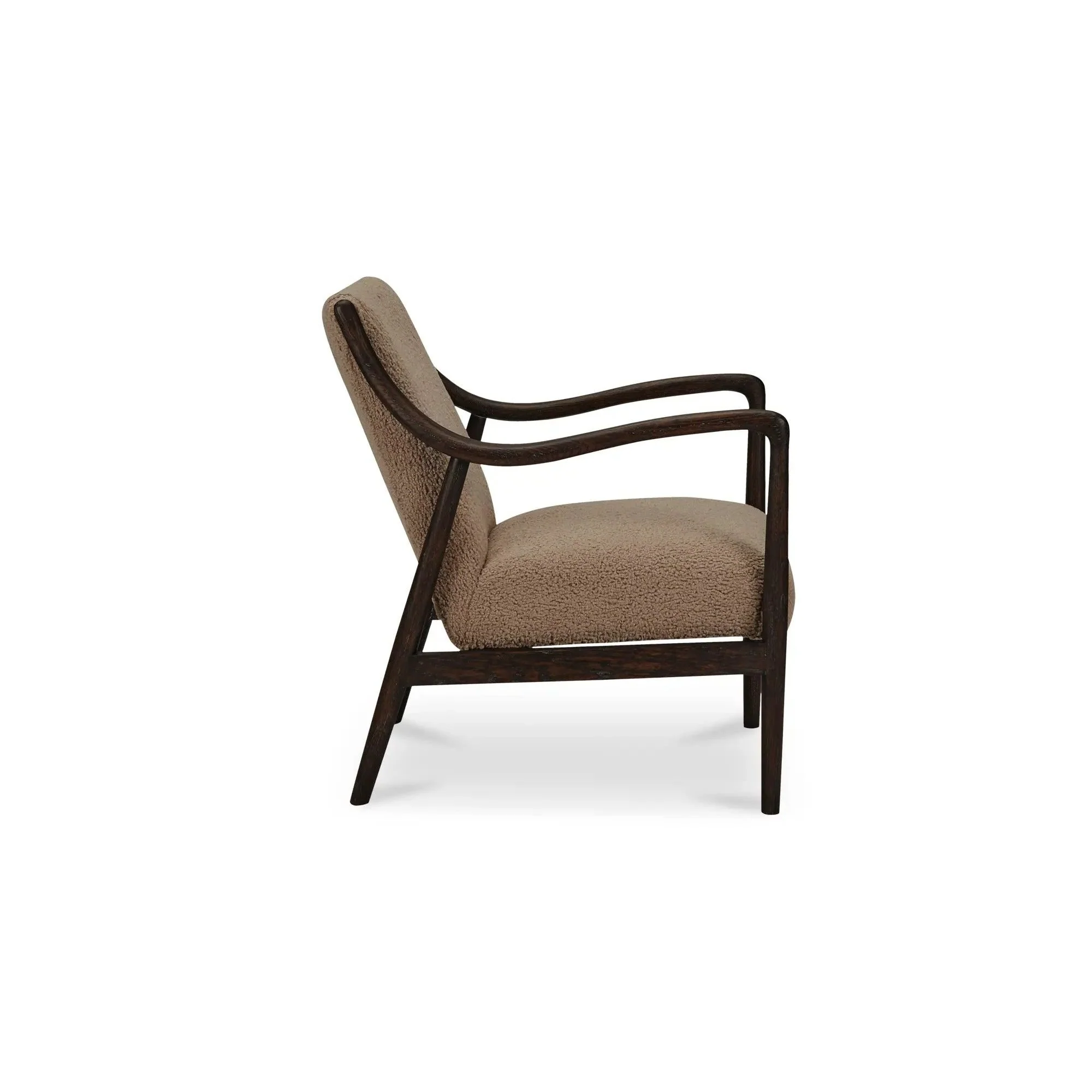 Moe's Home Collection Yates Beige Faux Shearling Accent Chair - Image 4
