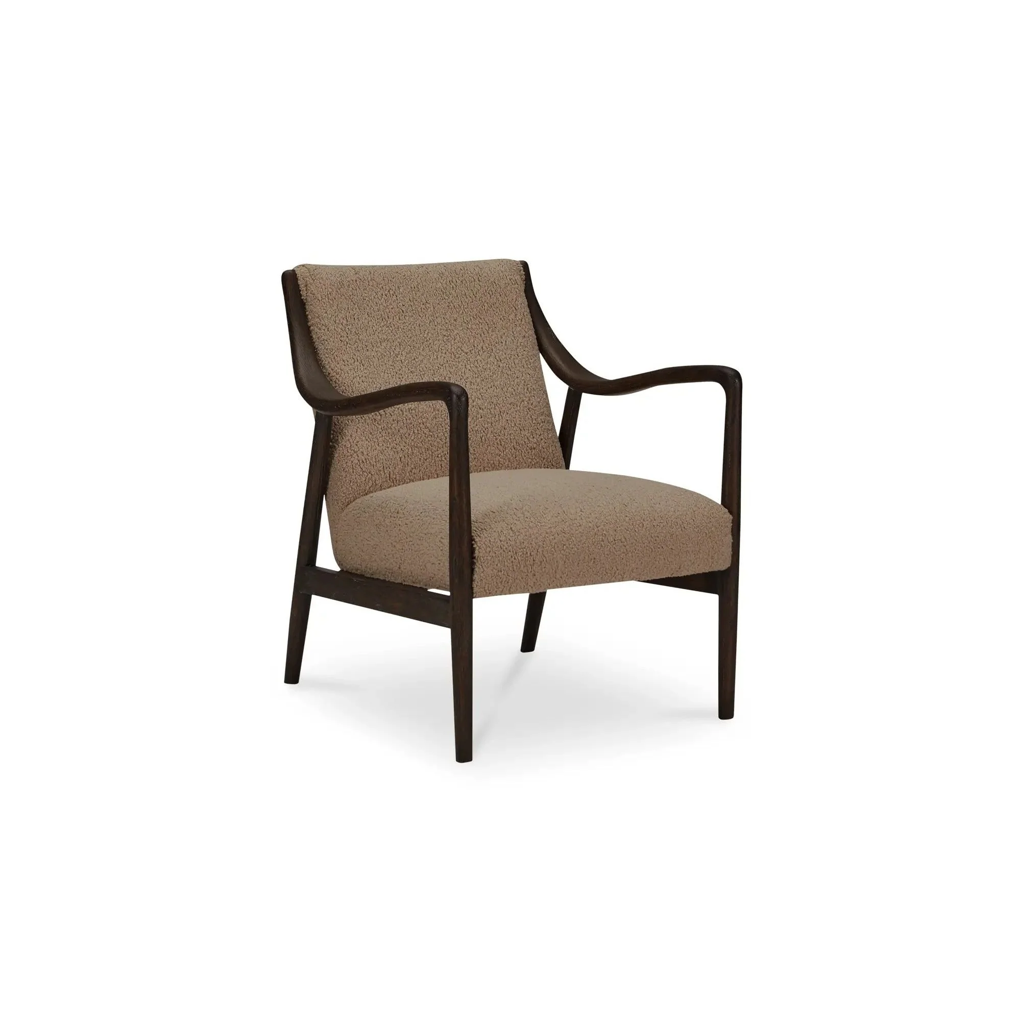 Moe's Home Collection Yates Beige Faux Shearling Accent Chair - Image 9