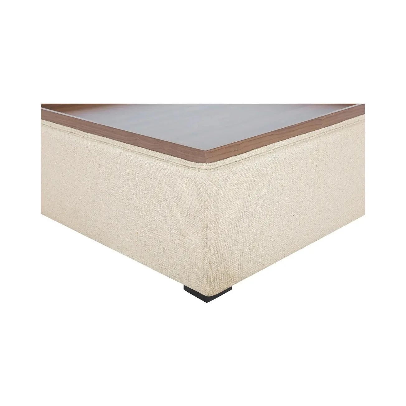 Moe’s Home Collection Montana Flecked Oat Storage Ottoman - Image 5