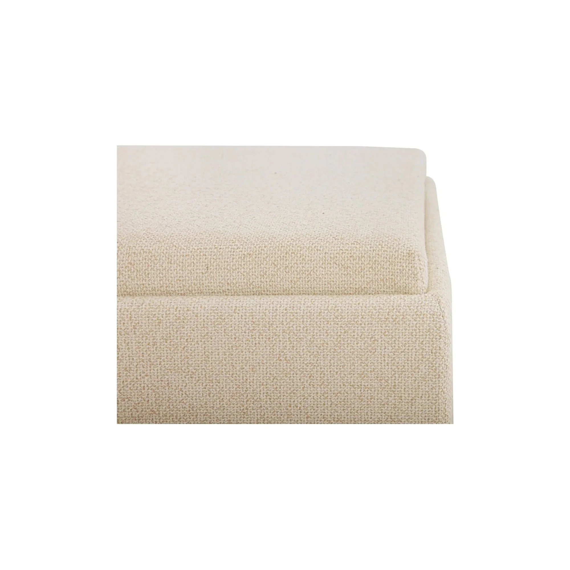 Moe’s Home Collection Montana Flecked Oat Storage Ottoman - Image 9