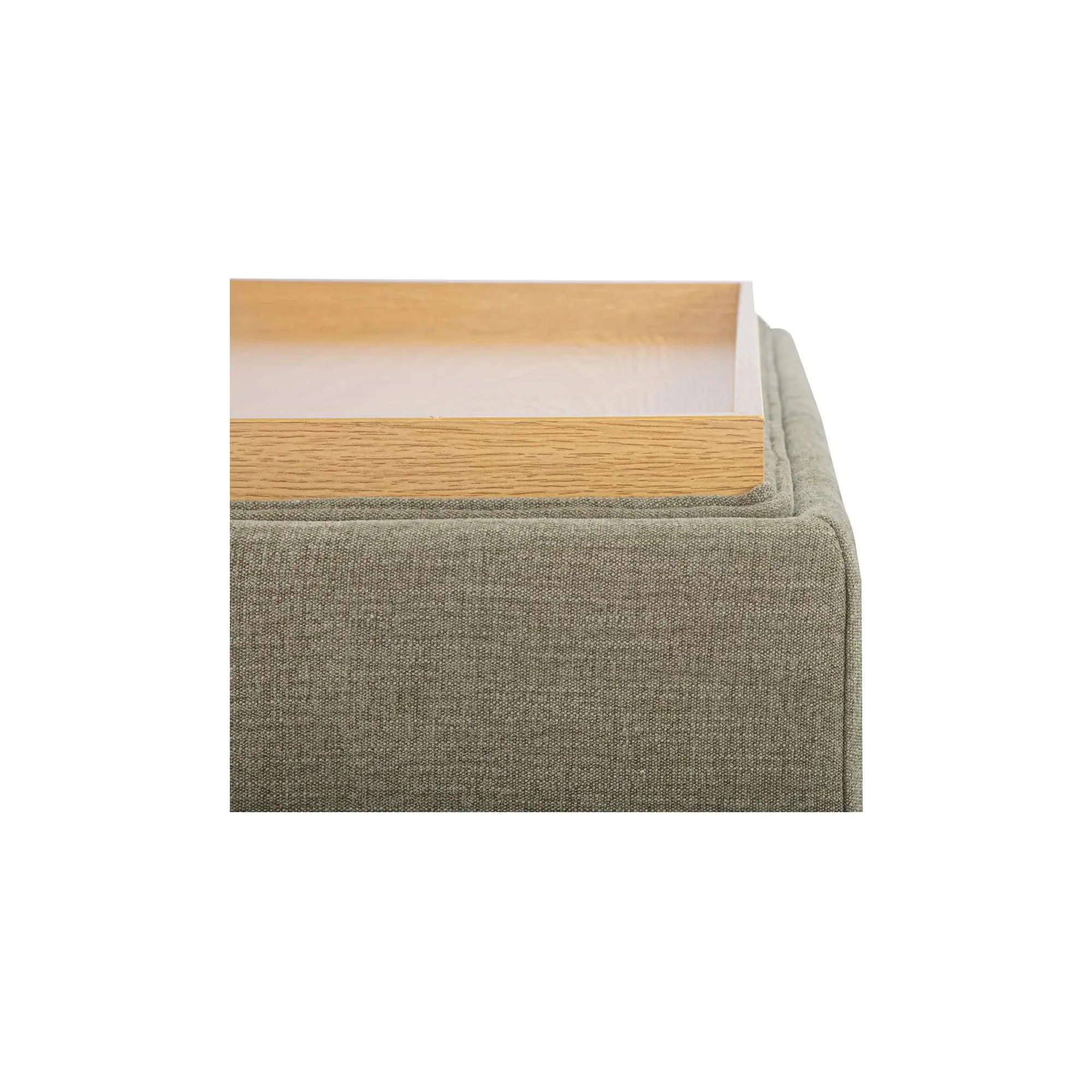 Moe’s Home Collection Montana Storage Washed Green Ottoman - Image 9