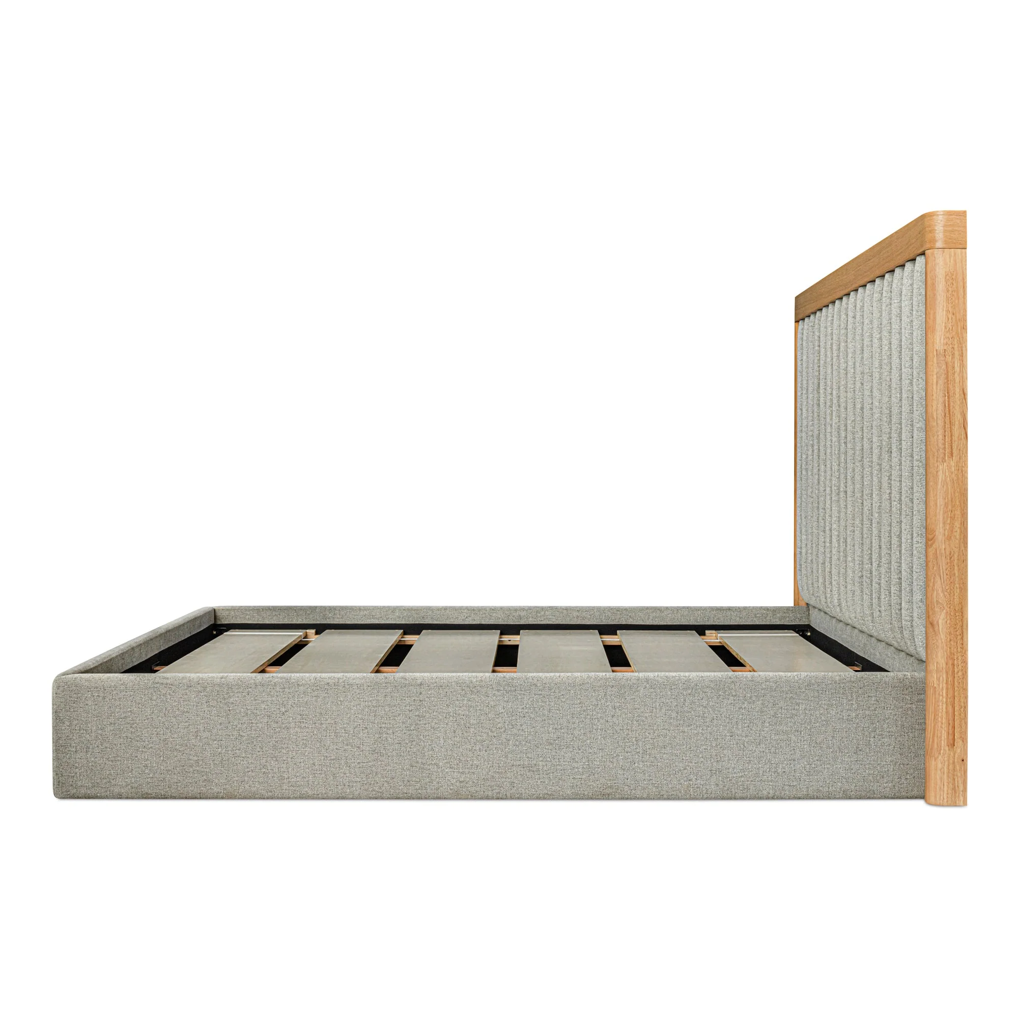 Moe's Home Collection Nina Grey Upholstered Queen Size Bed - Image 5