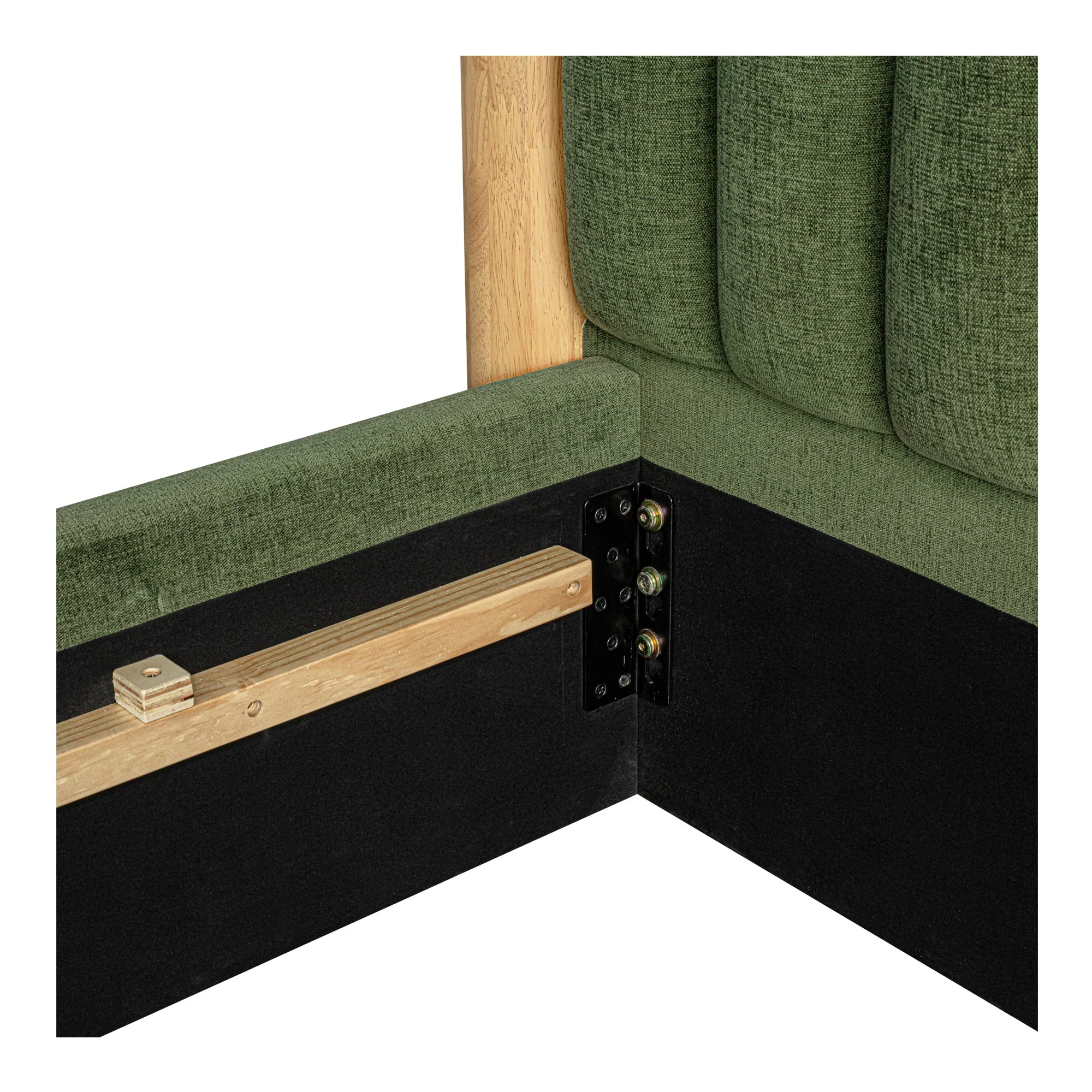 Moe's Home Collection Nina Green Upholstered Queen Size Bed - Image 12