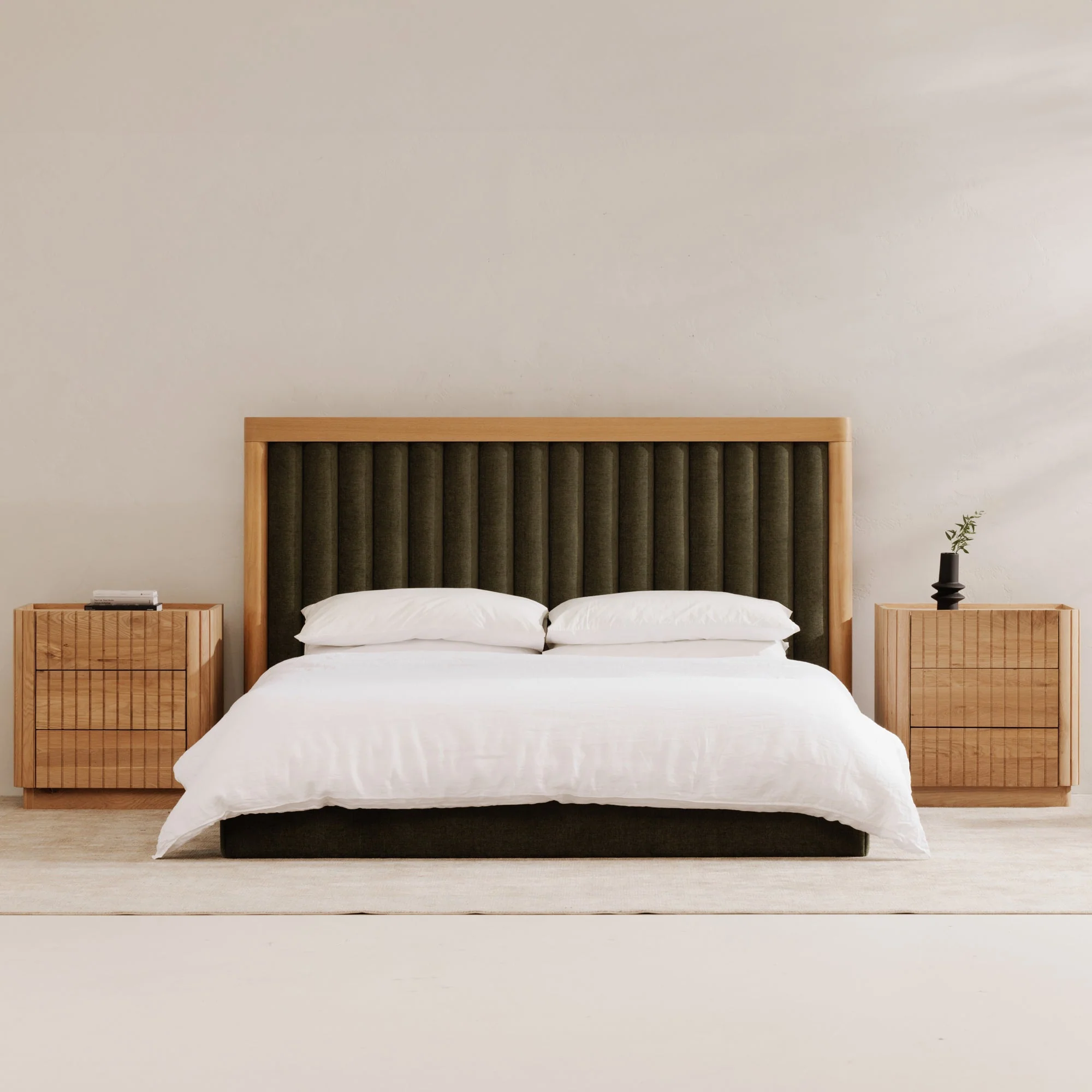 Moe's Home Collection Nina Green Upholstered Queen Size Bed - Image 14
