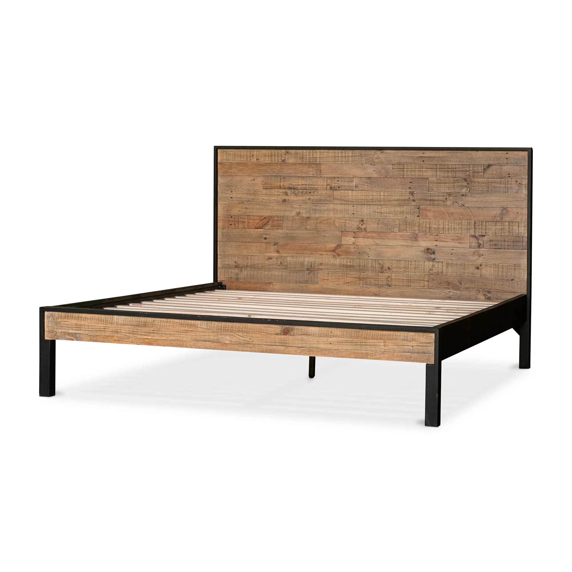 Moe's Home Collection Nova Reclaimed Wood Queen Size Bed - Image 4