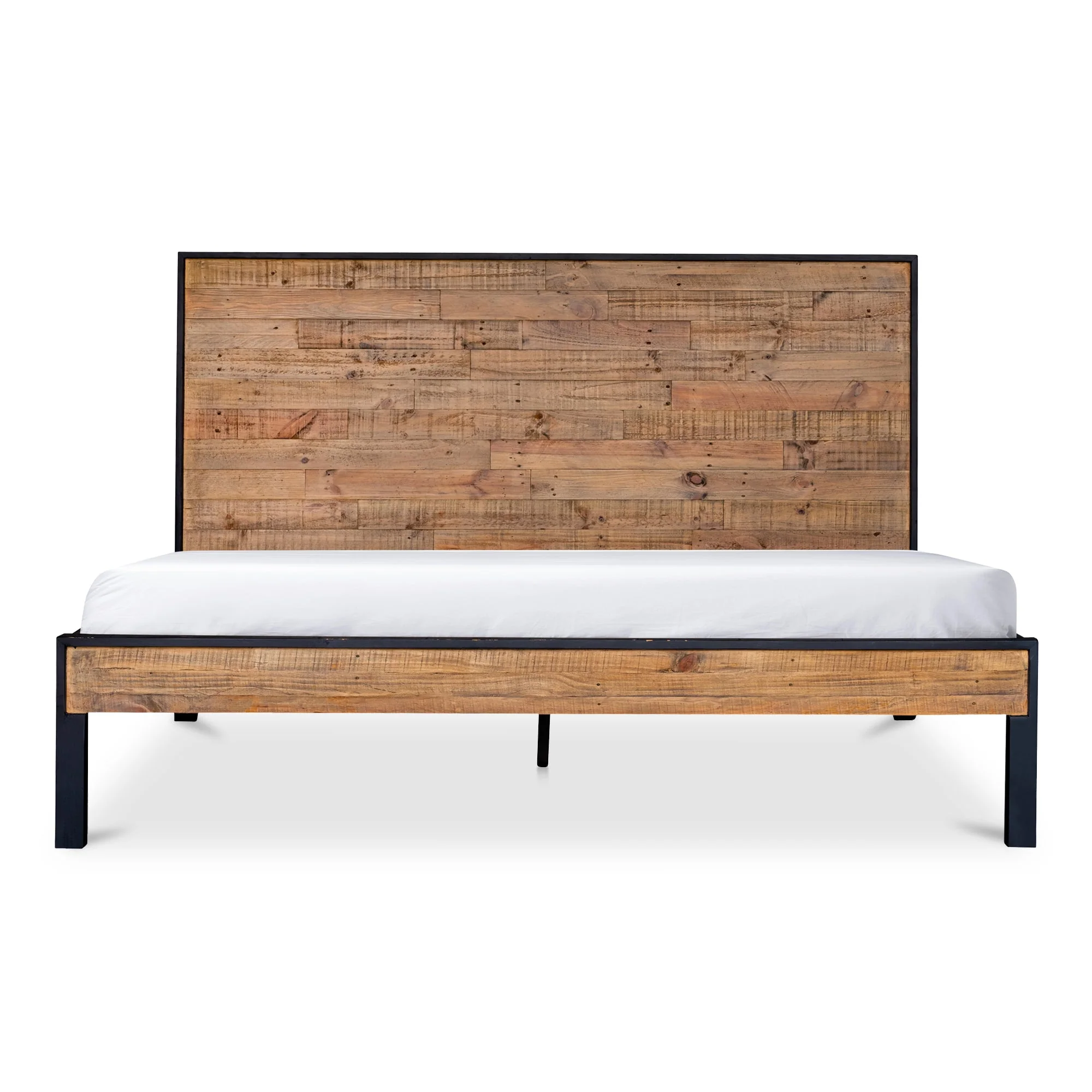 Moe's Home Collection Nova Reclaimed Wood Queen Size Bed - Image 7
