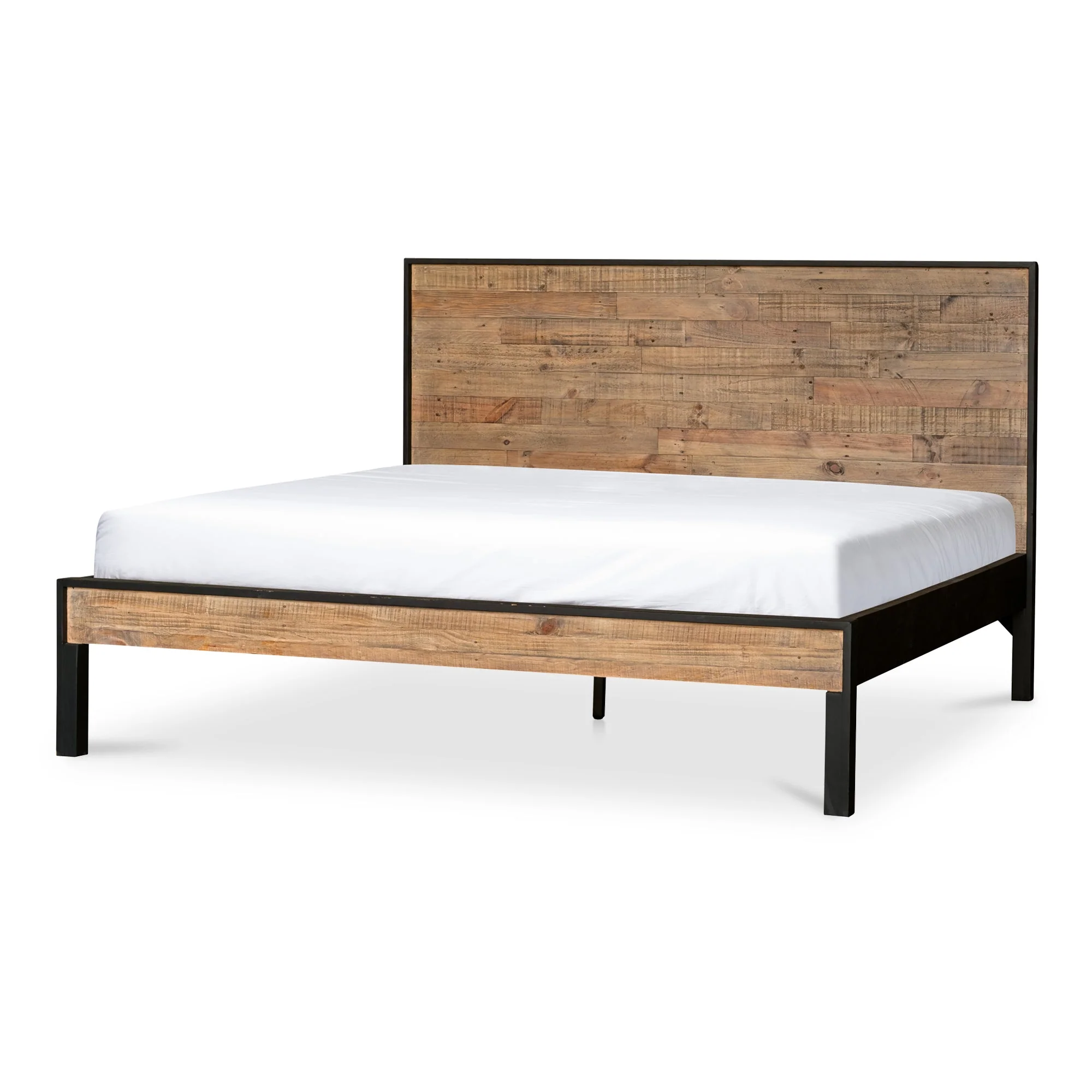 Moe's Home Collection Nova Reclaimed Wood Queen Size Bed - Image 8
