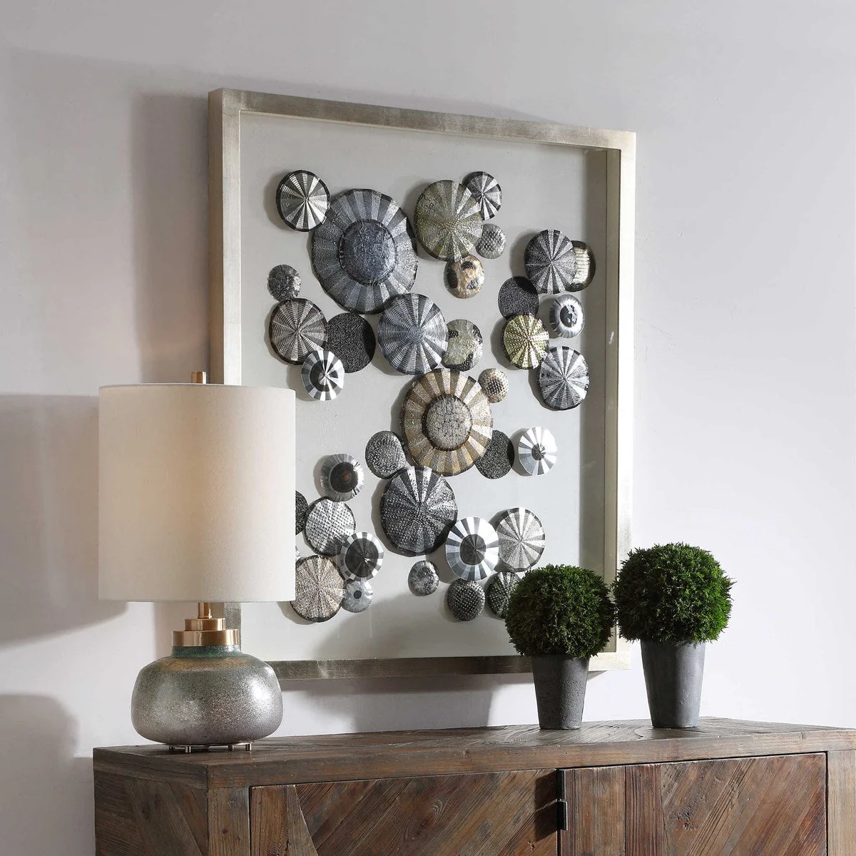 Uttermost Omala Abstact Iron Discs Shadow Box Frame - Image 4
