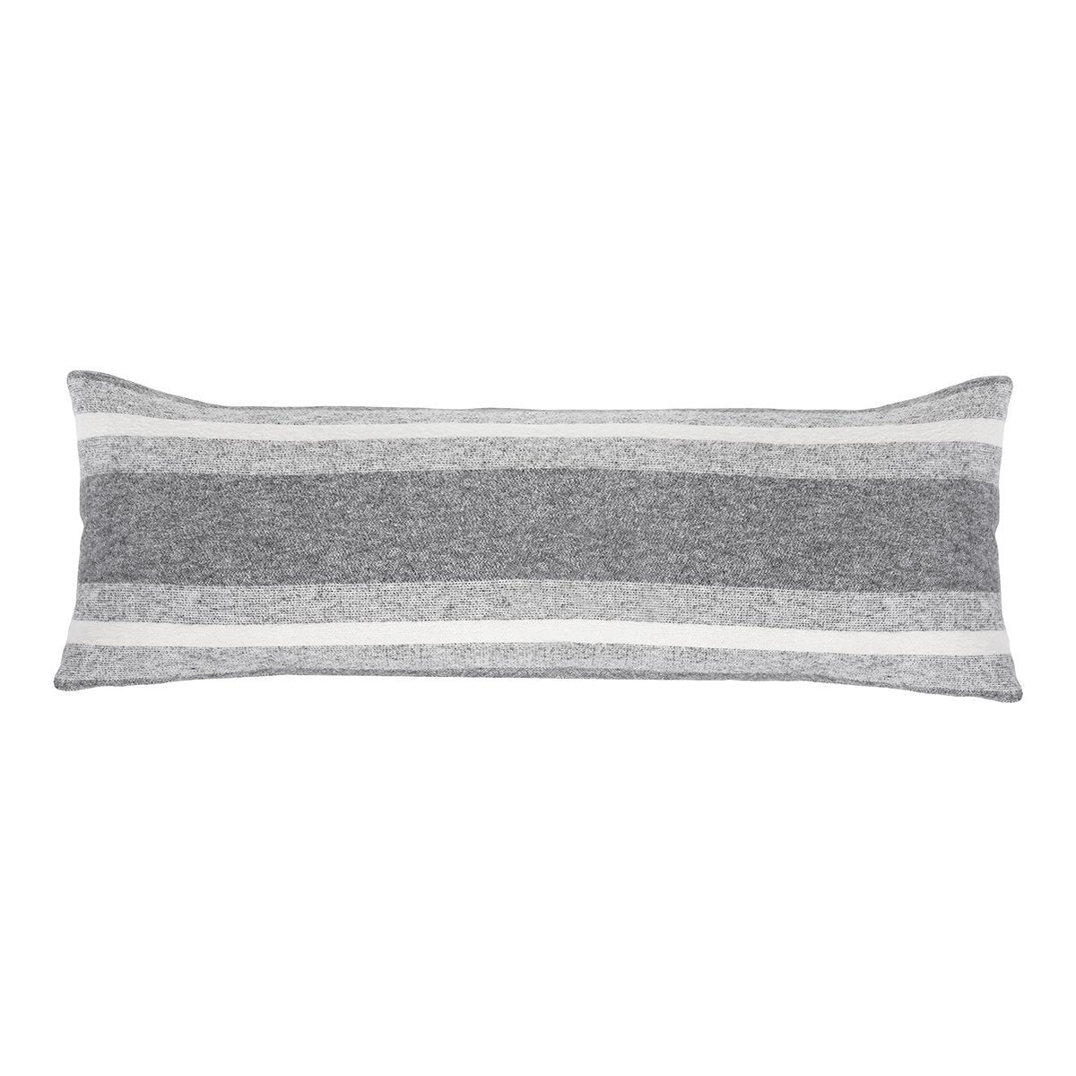 Pom Pom at Home Alpine Grey and Ivory Striped Blanket - Image 6