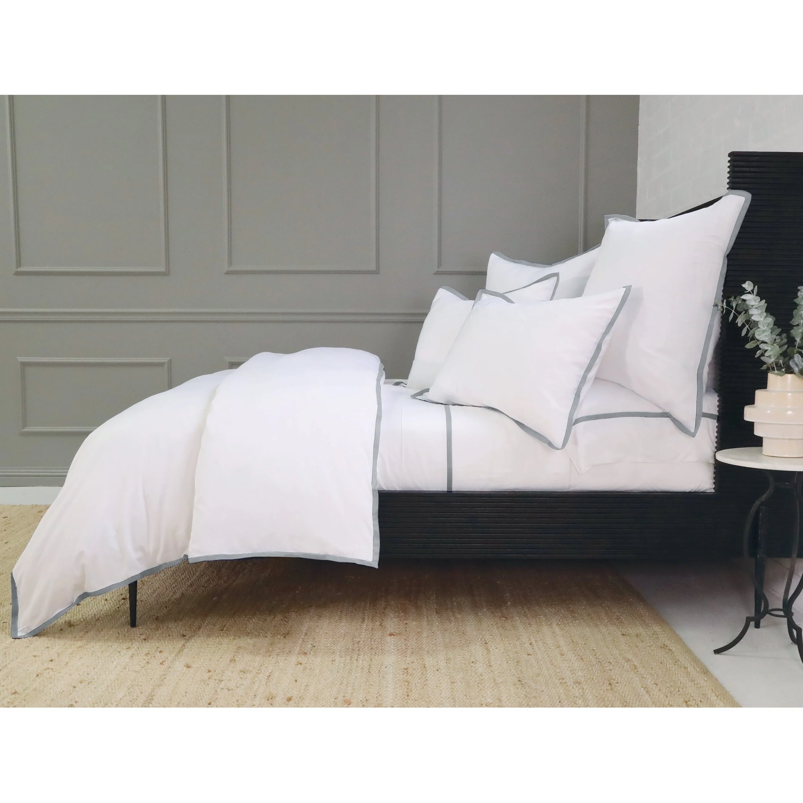 Pom Pom at Home Langston Bamboo Sateen Duvet Cover Set ~ Ocean Flange ~ Available in Twin, Queen and King Sizes - Image 3