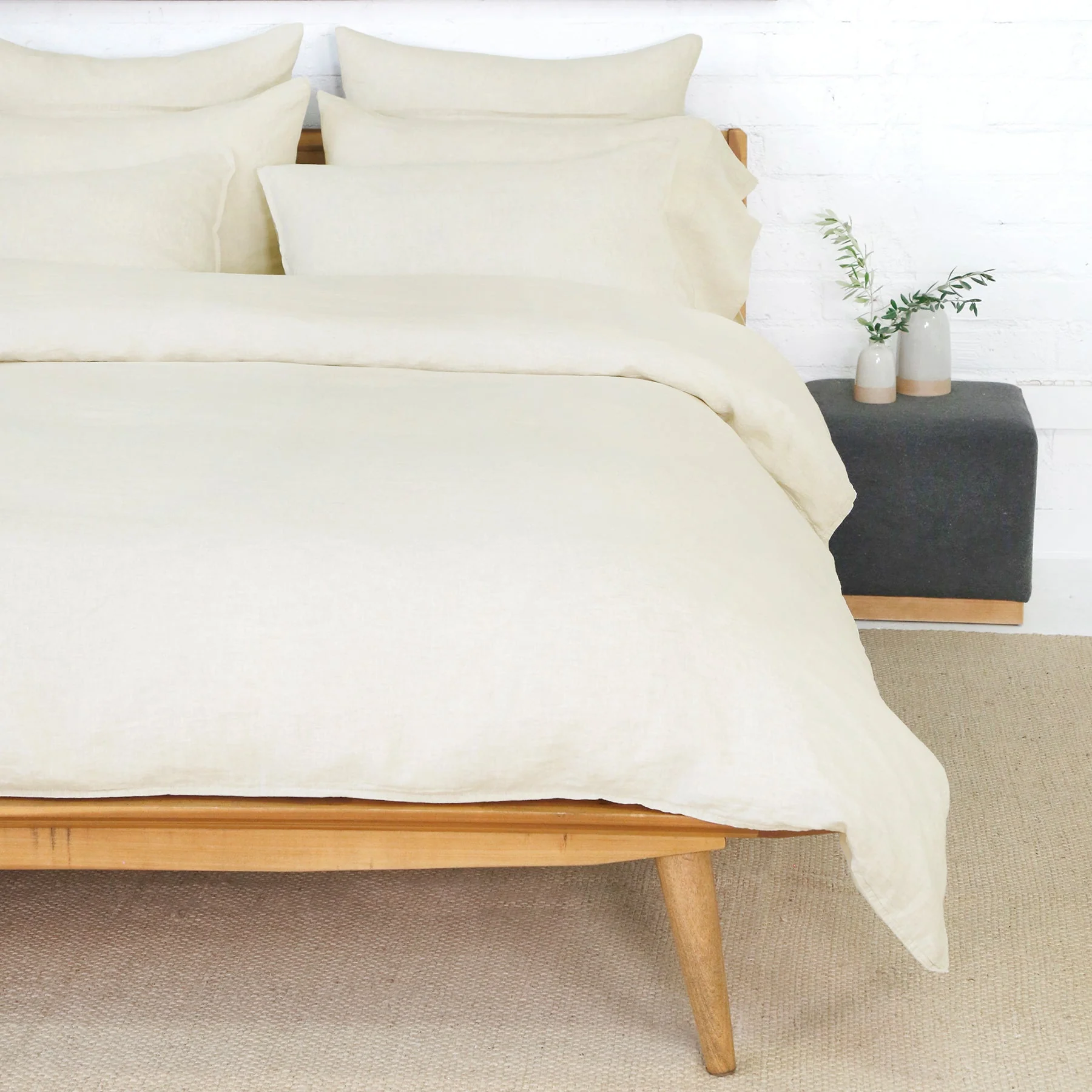 Pom Pom at Home Parker Cream Linen Duvet Cover Set ~ Available in Twin, Queen and King Sizes - Image 6