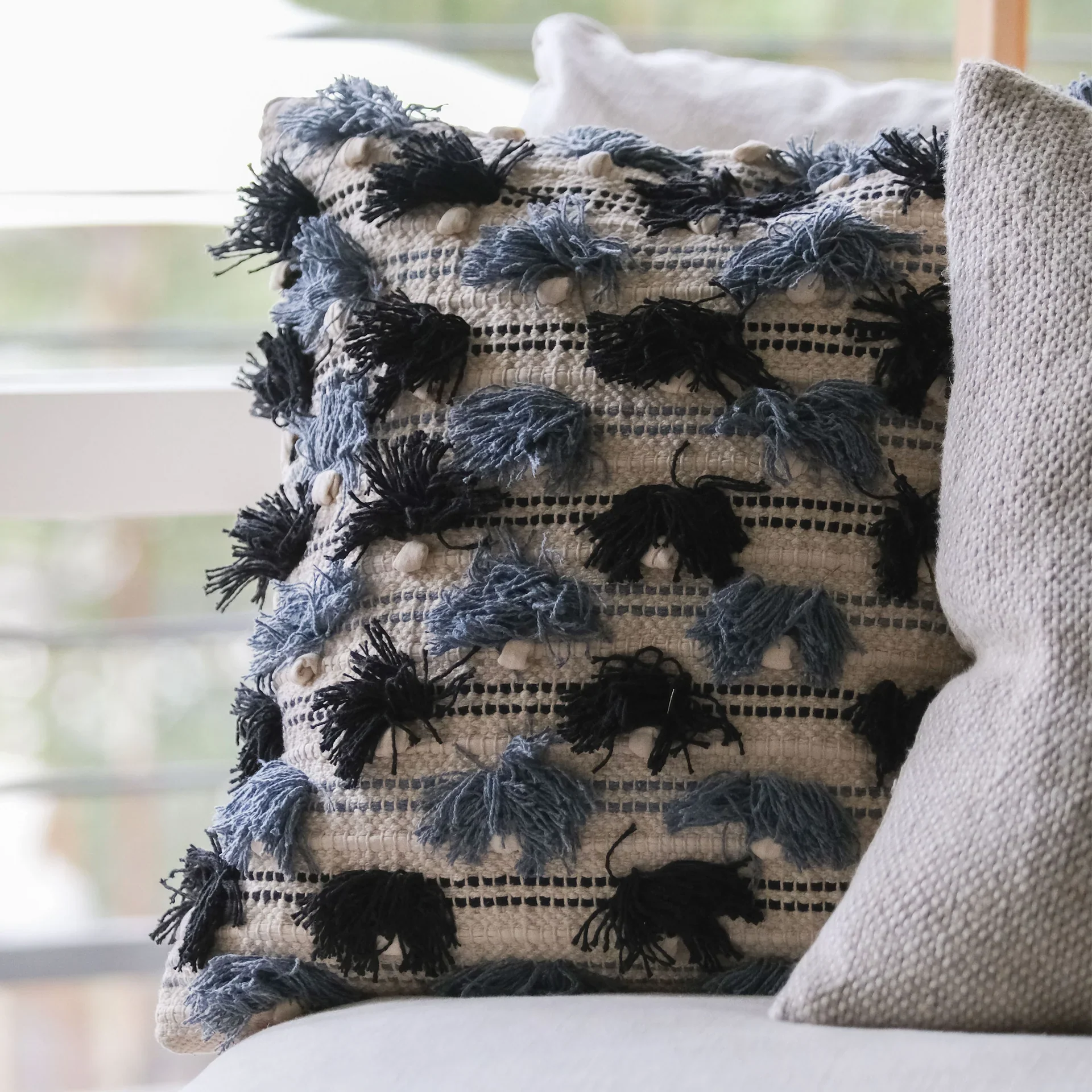 Pom Pom at Home Pippa Hand Woven Pillow with Insert  ~ 20 x 20 - Image 3