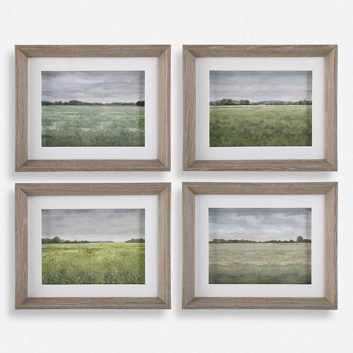 Uttermost Quiet Meadows Landscape Set of 4 Framed Prints