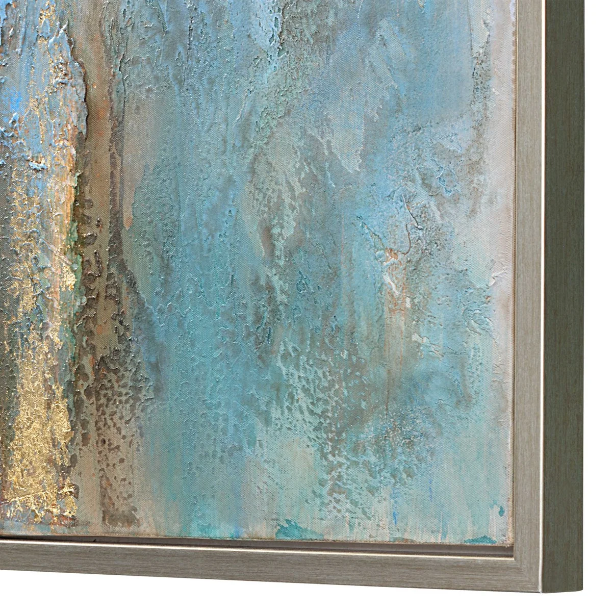 Uttermost Rendezvous Blue and Green Abstract Hand Painted Canvas - Image 6