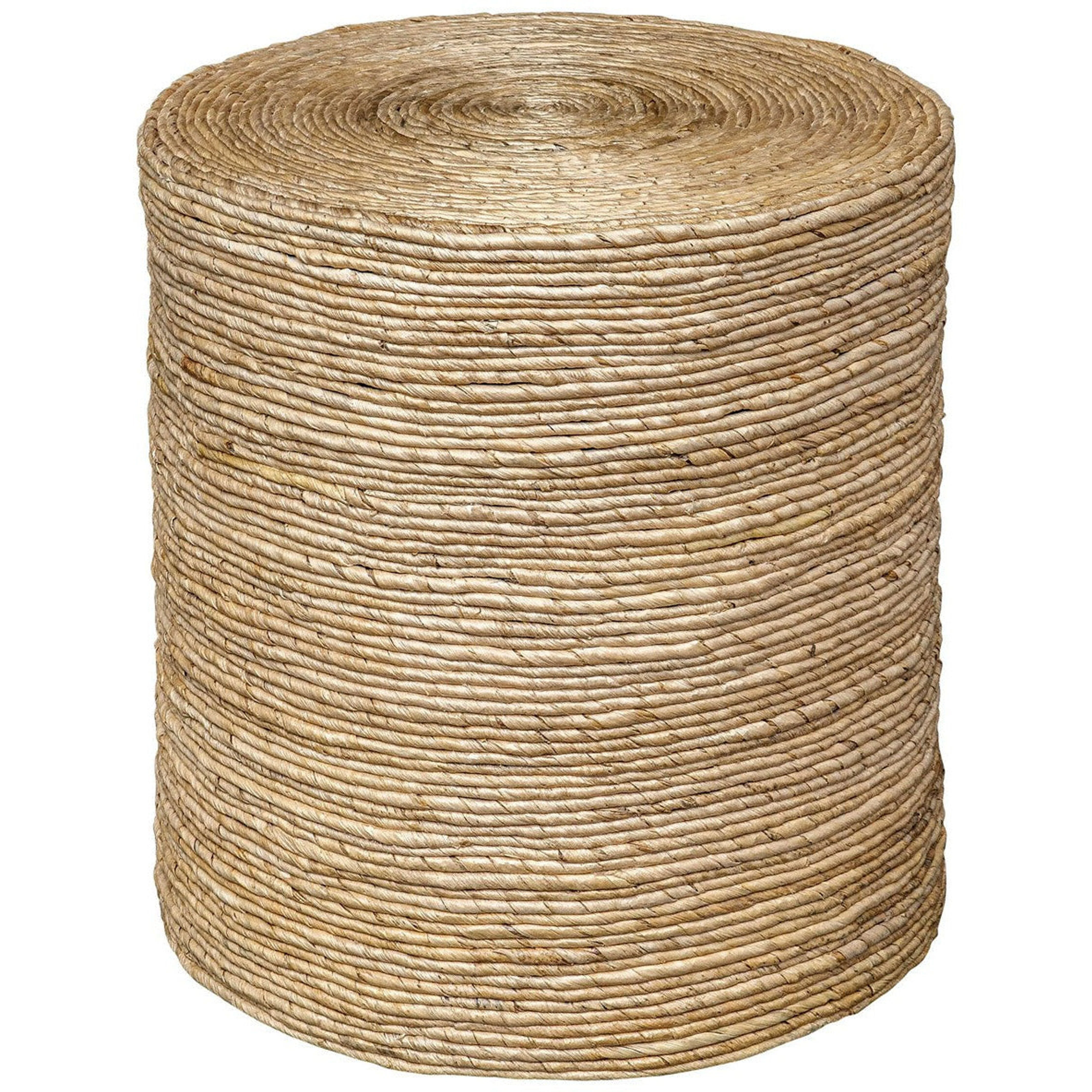 Uttermost Rora Natural Woven Banana Plant Wrapped Coastal Style Round Accent Table - Image 3
