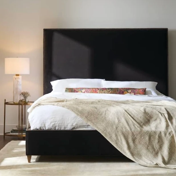 Rowe Furniture Glenwood 62" High Queen Size Upholstered Bed with Welt Trim~ Available To Custom Order In All Fabrics