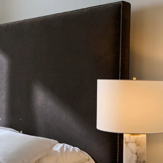 Rowe Furniture Glenwood 62" High Queen Size Upholstered Bed with Welt Trim~ Available To Custom Order In All Fabrics - Image 5