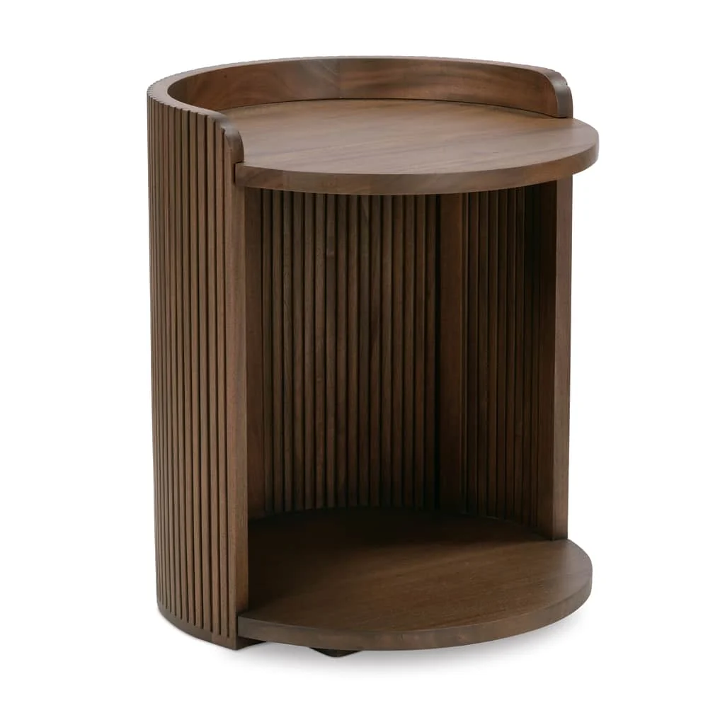 Rowe Furniture Kindred Mahogany Wood Round End Table ~ Sesame Finish - Image 4