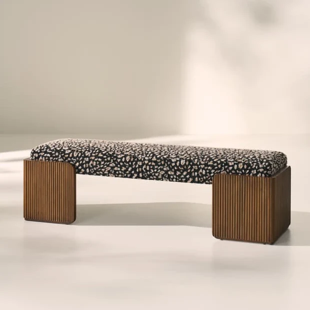 Rowe Furniture Kindred Rectangle Bench ~ Sesame or Godiva Finish ~ Available To Custom Order In All Fabrics - Image 3